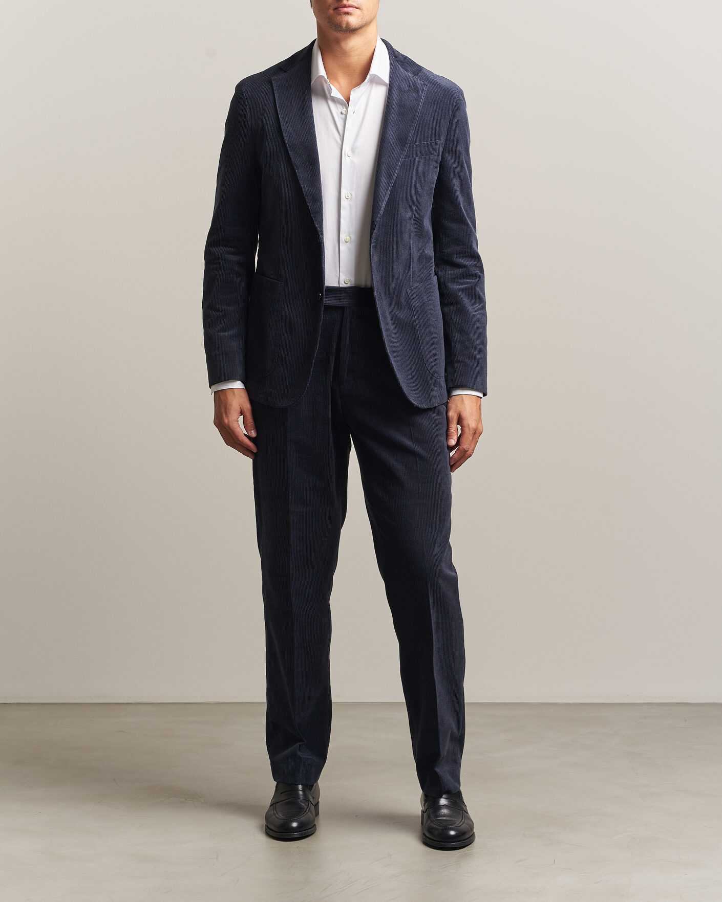 Heren | Broeken | BOSS BLACK | Perino Corduroy Suit Trousers Open Blue