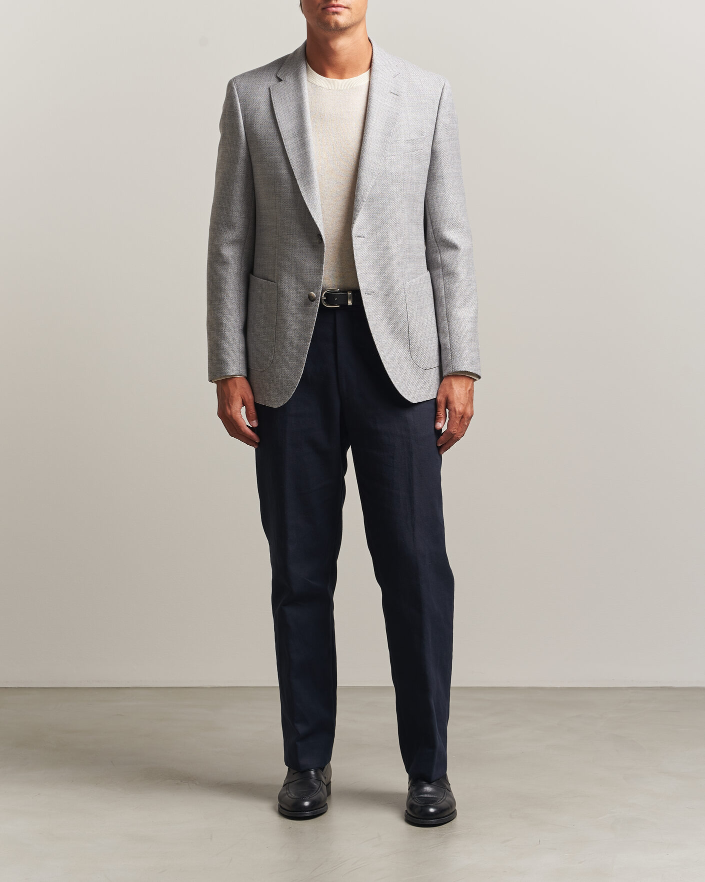 Heren | Blazers | BOSS BLACK | Hutson Wool Patch Pocket Blazer Light Grey