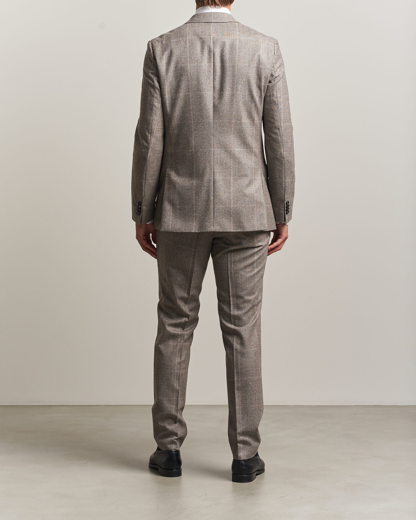 Heren | Pakken | BOSS BLACK | Huge Wool Checked Double Breasted Suit Open Brown