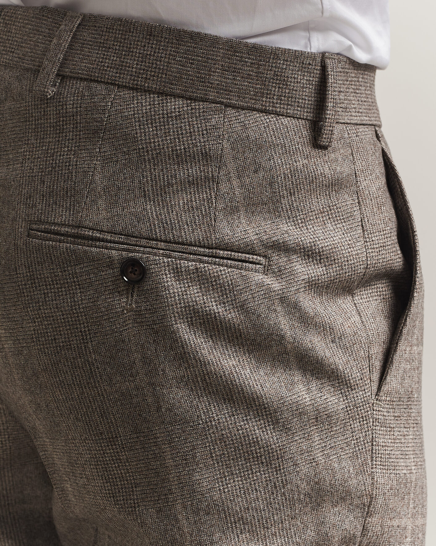 Heren | Pakken | BOSS BLACK | Huge Wool Checked Double Breasted Suit Open Brown