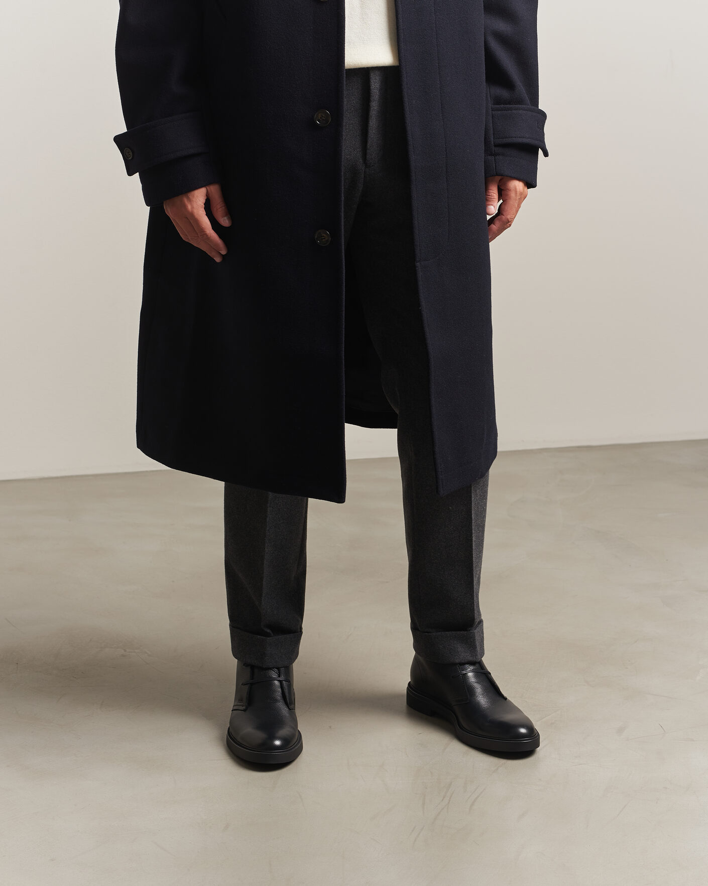 Heren | Laarzen | BOSS BLACK | Calev Grained Leather Chukka Boot Black