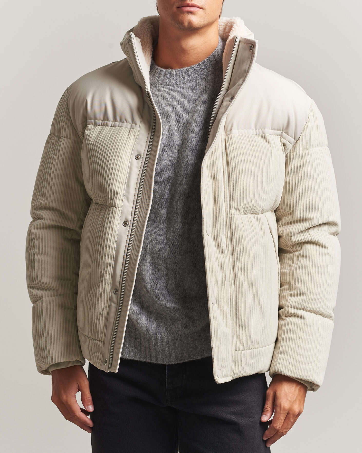 Heren | Jassen | BOSS ORANGE | Ocord Corduroy Jacket Light Beige