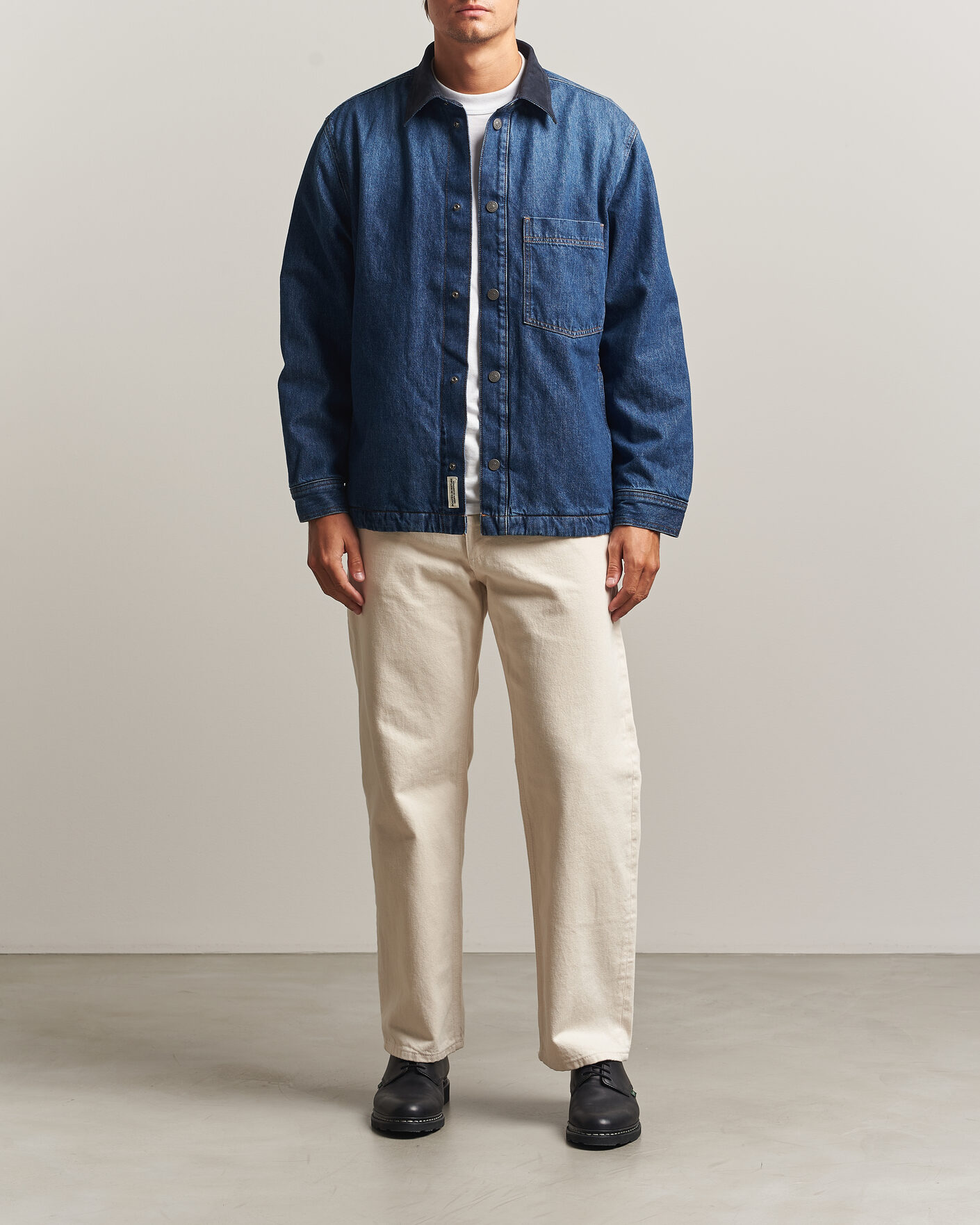 Heren | Overhemden | BOSS ORANGE | Laredo Denim Overshirt Navy