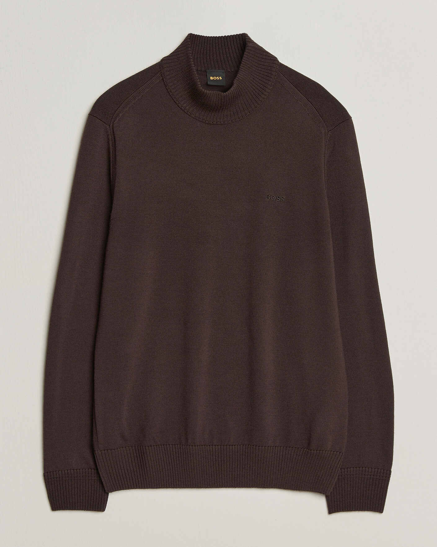 Heren | Truien | BOSS ORANGE | Avac Knitted Turtleneck Dark Brown