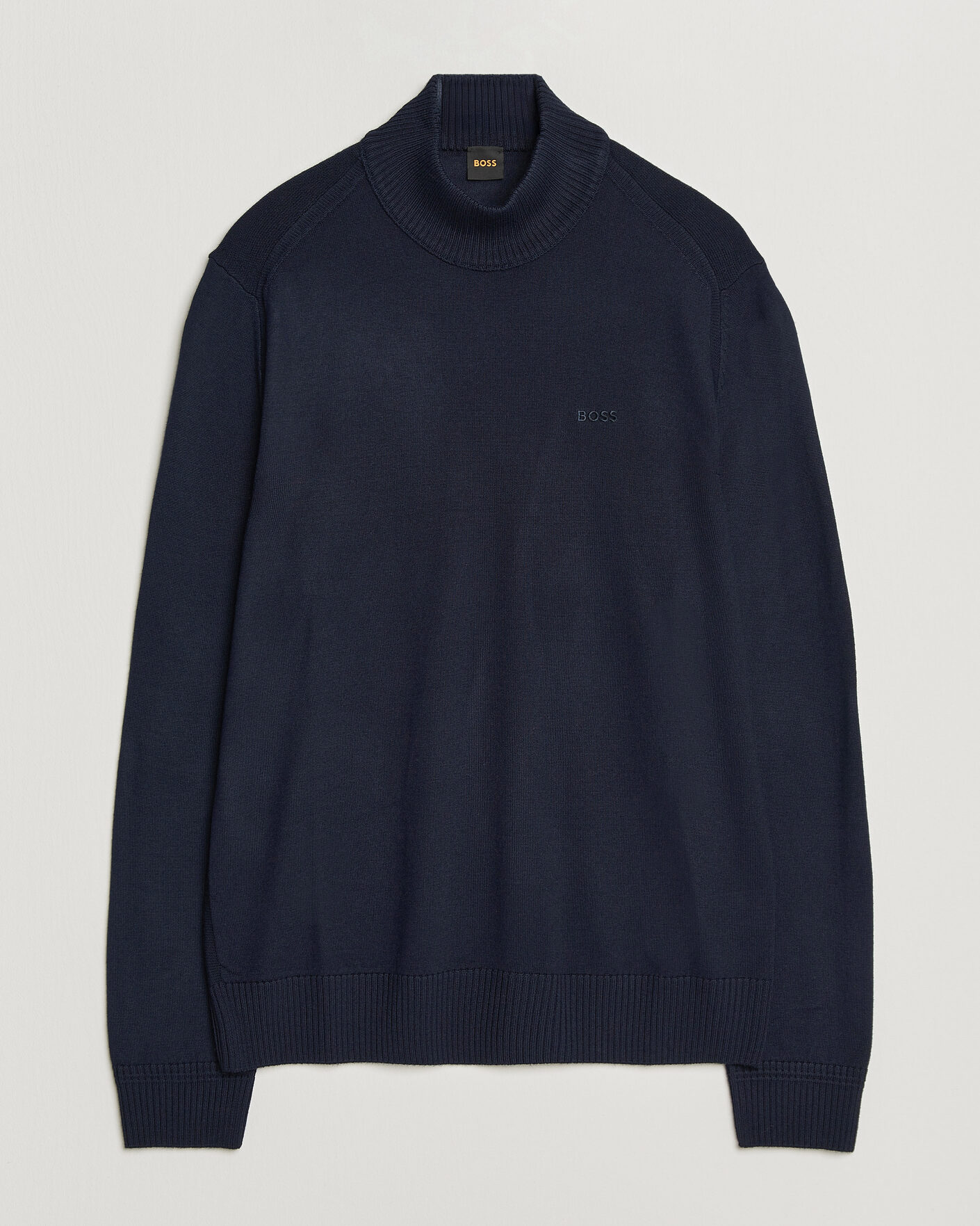Heren | Truien | BOSS ORANGE | Avac Knitted Turtleneck Dark Blue