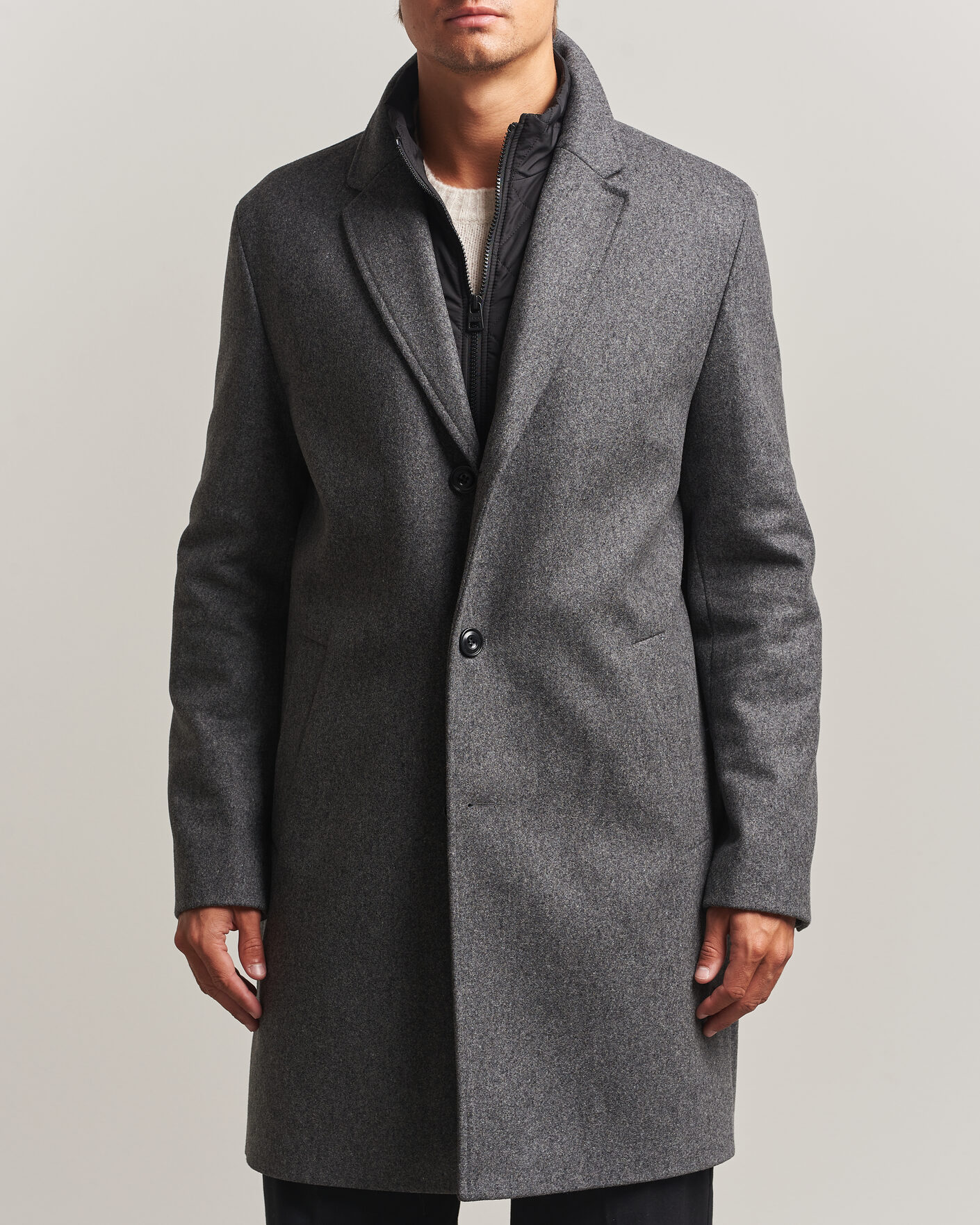 Heren | Jassen | HUGO | Milogan Bib Coat Dark Grey