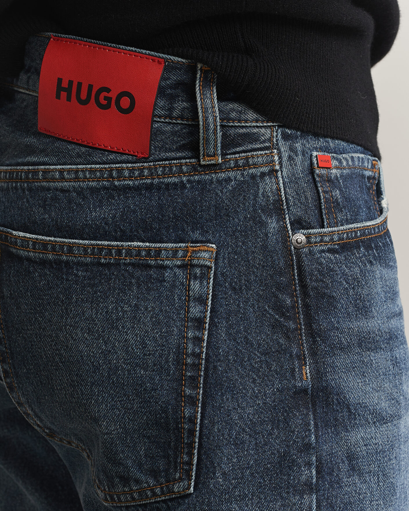 Heren | Jeans | HUGO | 840 Regular Fit Jeans Navy