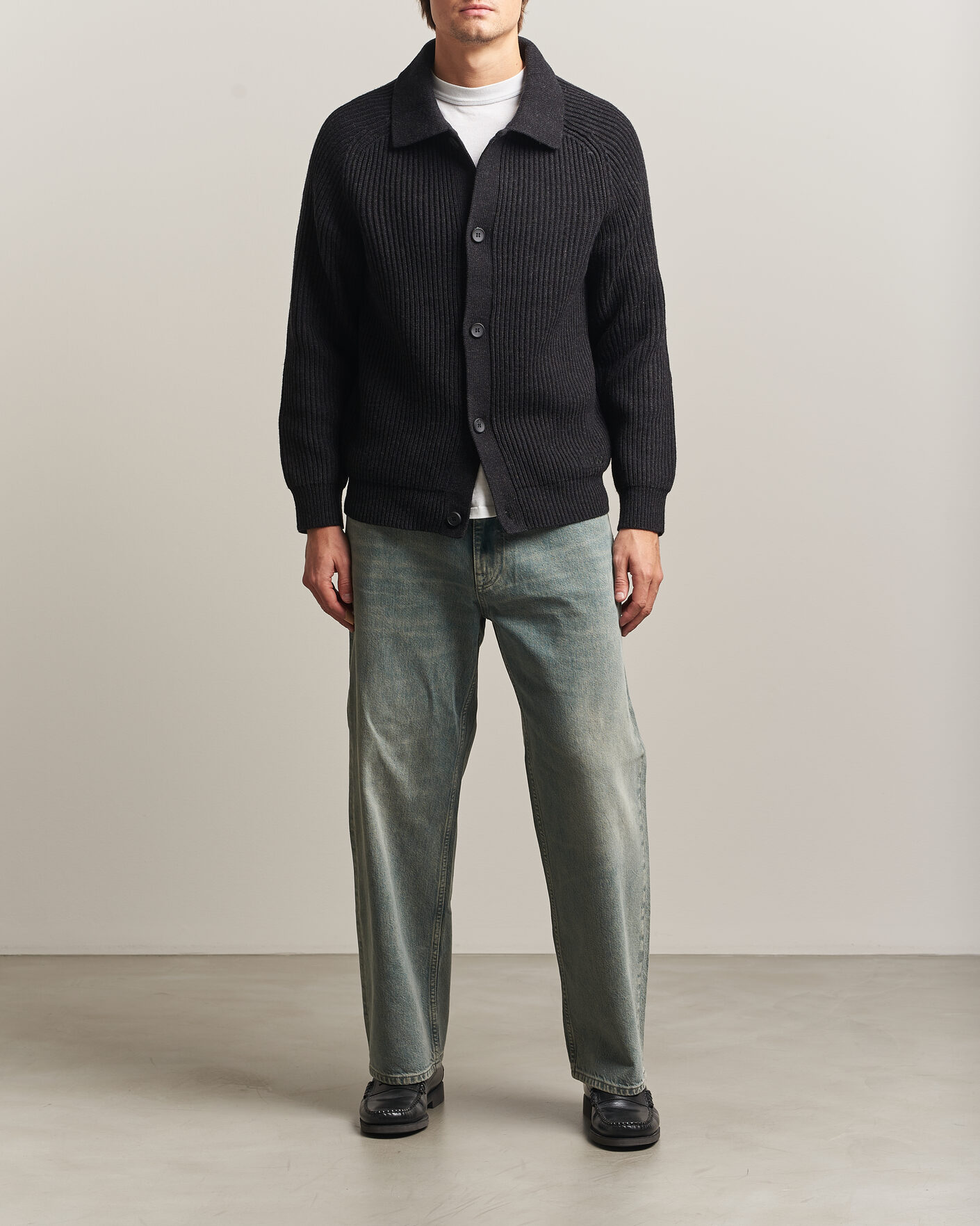 Heren | Truien | HUGO | Sardeep Wool Knitted Cardigan Black