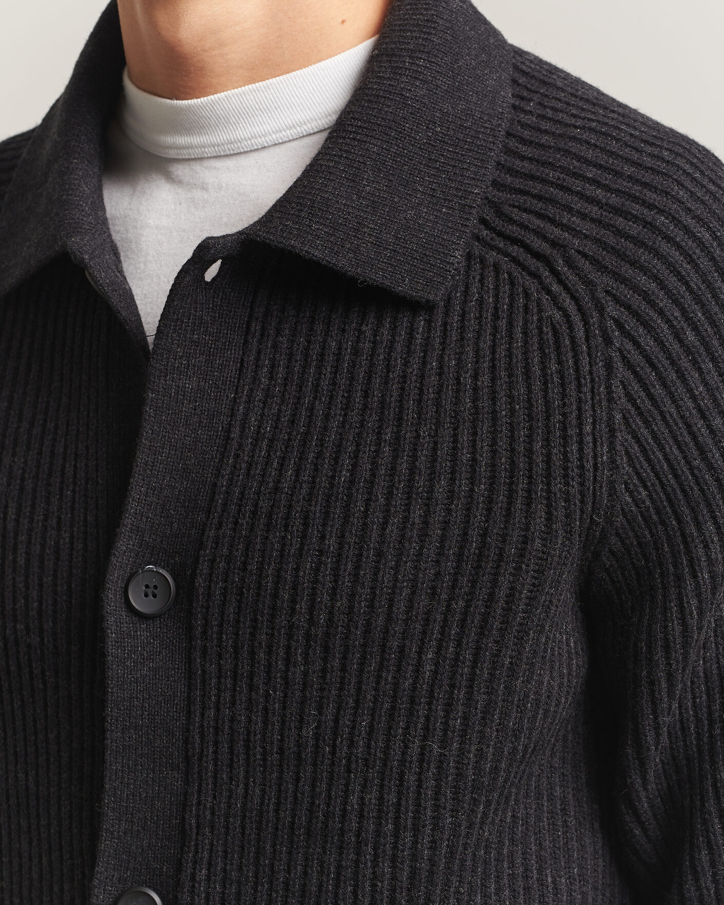 Heren | Truien | HUGO | Sardeep Wool Knitted Cardigan Black