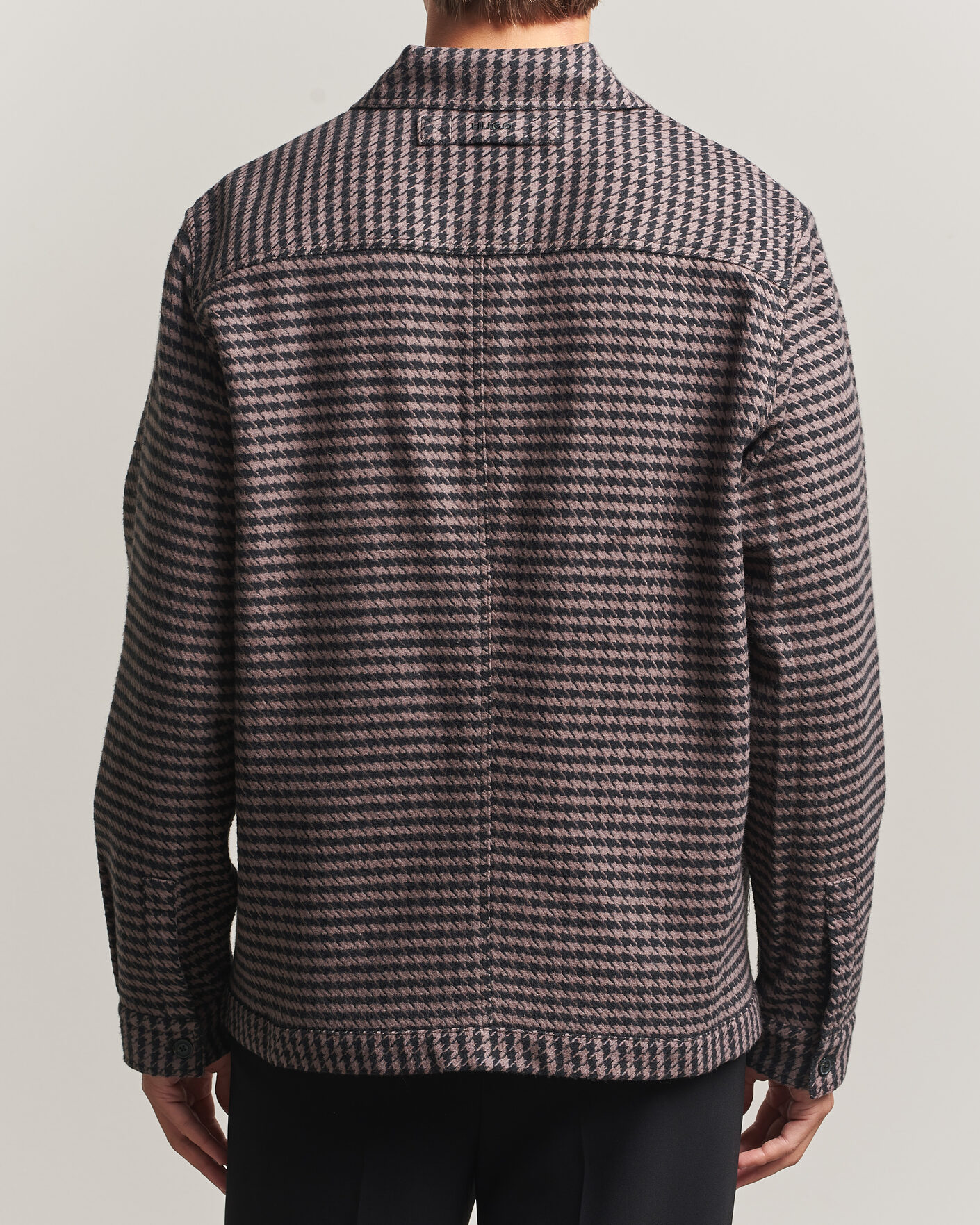 Heren | Overhemden | HUGO | Eniri Houndstooth Overshirt Copper Brown