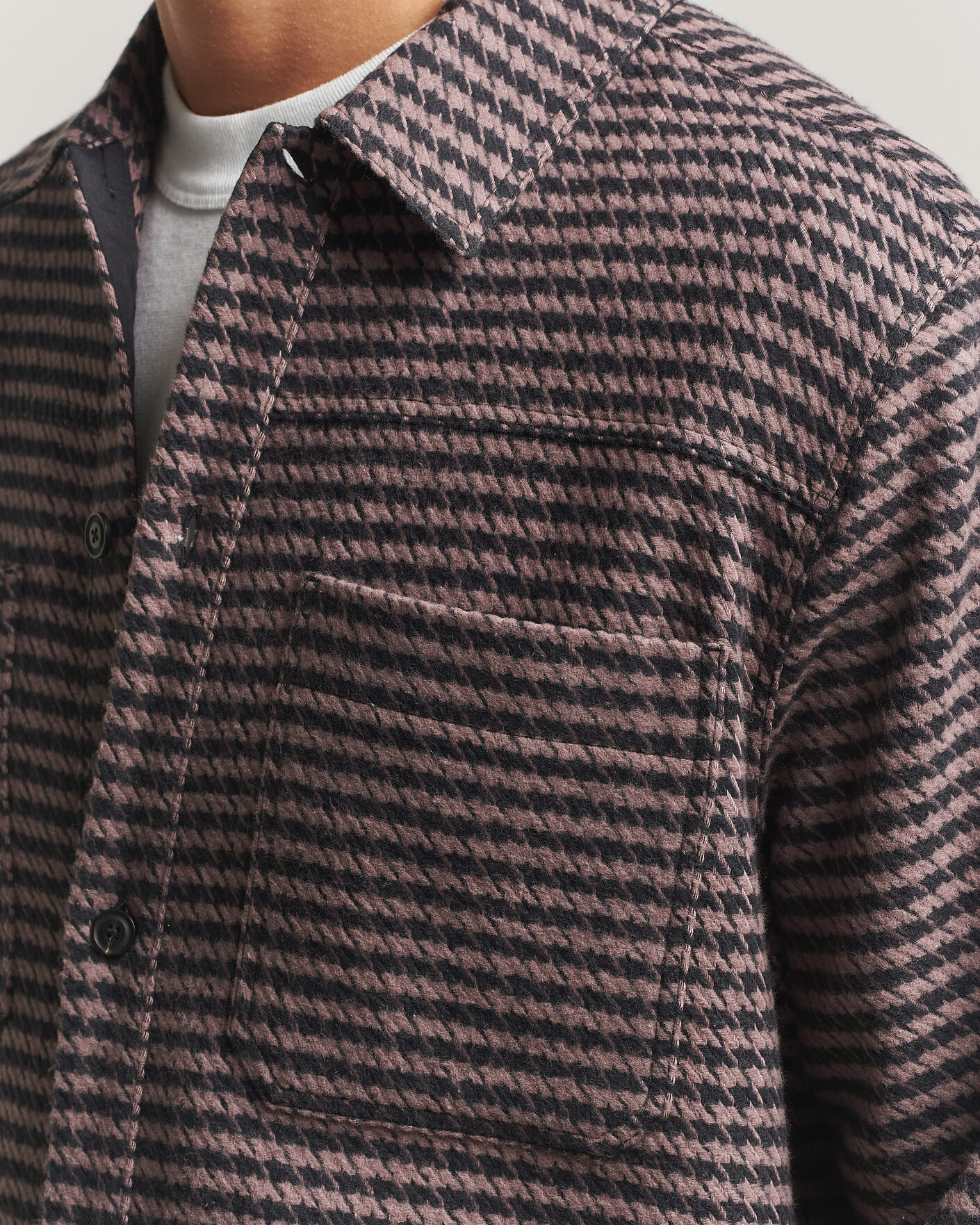 Heren | Overhemden | HUGO | Eniri Houndstooth Overshirt Copper Brown