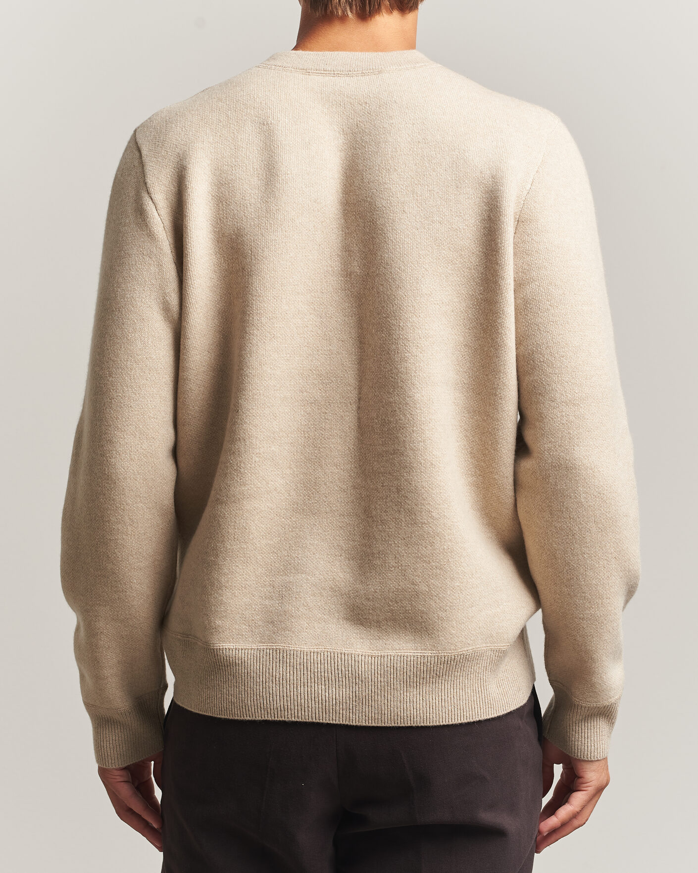 Heren | Truien | BOSS CAMEL | Farrison Wool Knitted Sweater Light Beige
