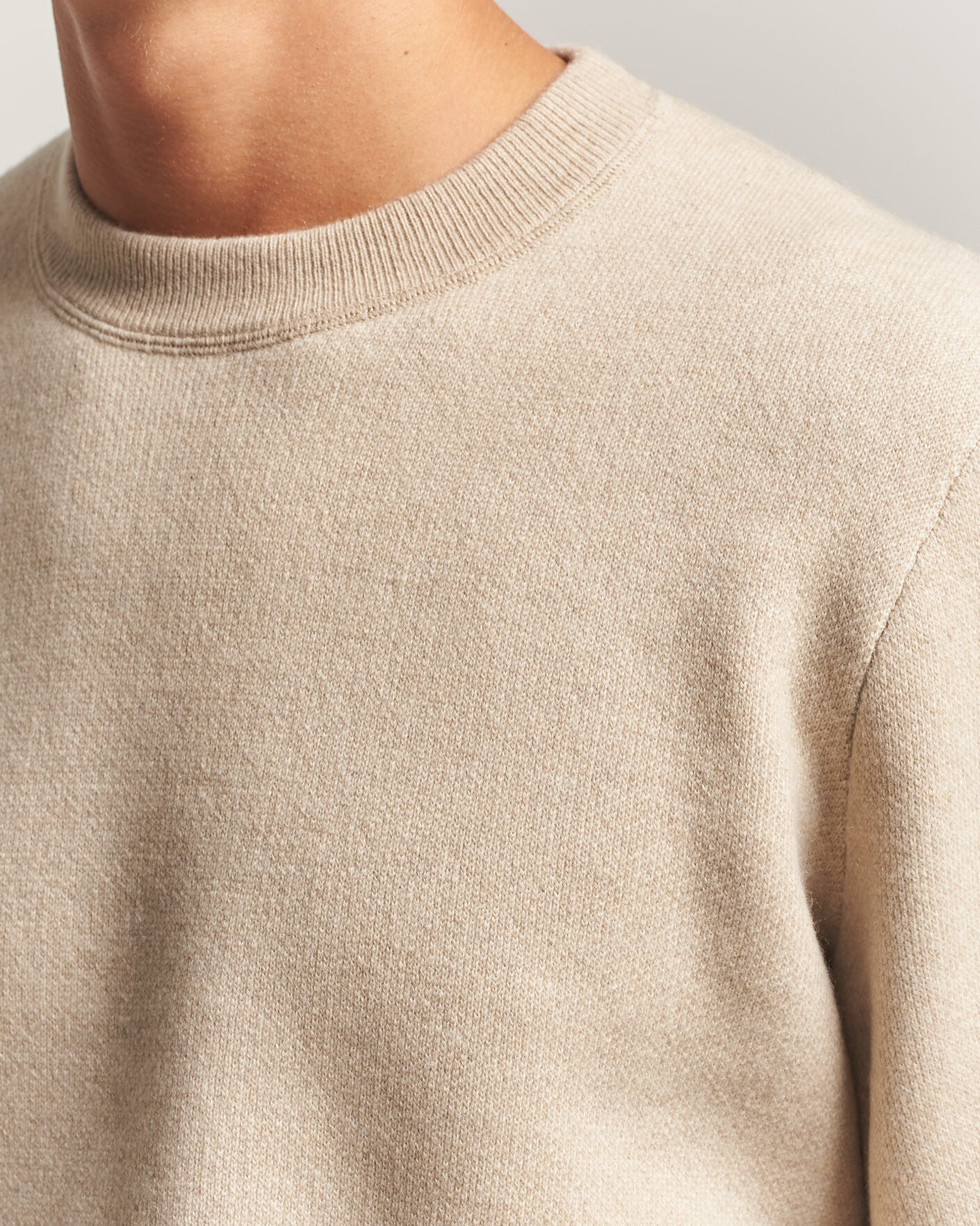 Heren | Truien | BOSS CAMEL | Farrison Wool Knitted Sweater Light Beige