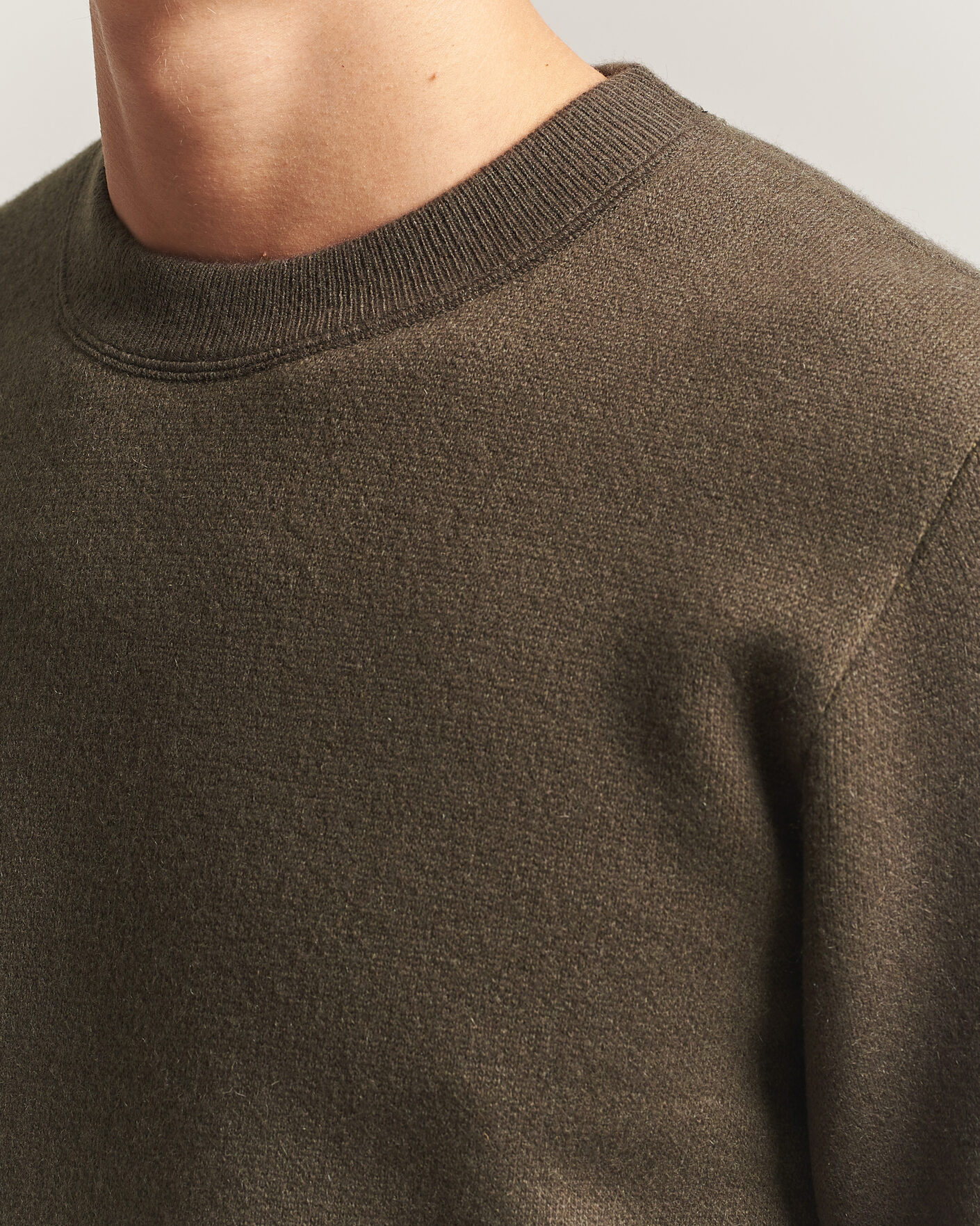 Heren | Truien | BOSS CAMEL | Farrison Cashmere Knitted Sweater Open Green