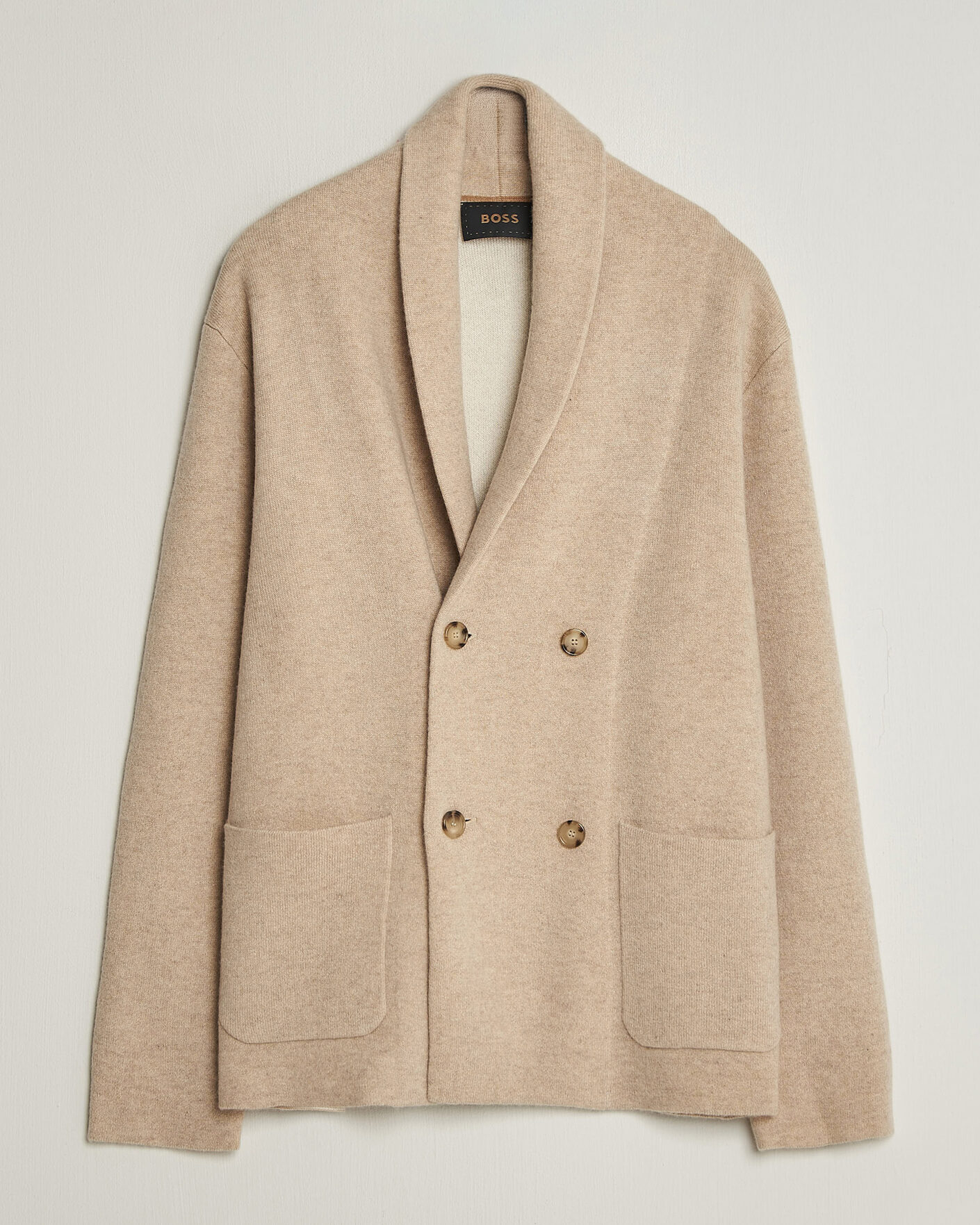 Heren | Truien | BOSS CAMEL | Fenturo Wool Knitted Cardigan Light Beige