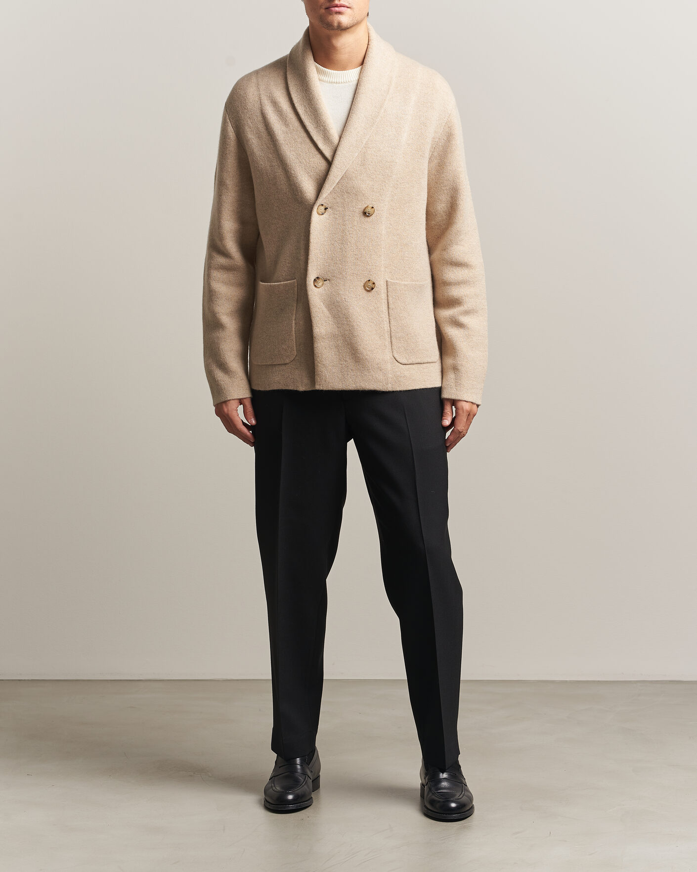 Heren | Truien | BOSS CAMEL | Fenturo Wool Knitted Cardigan Light Beige