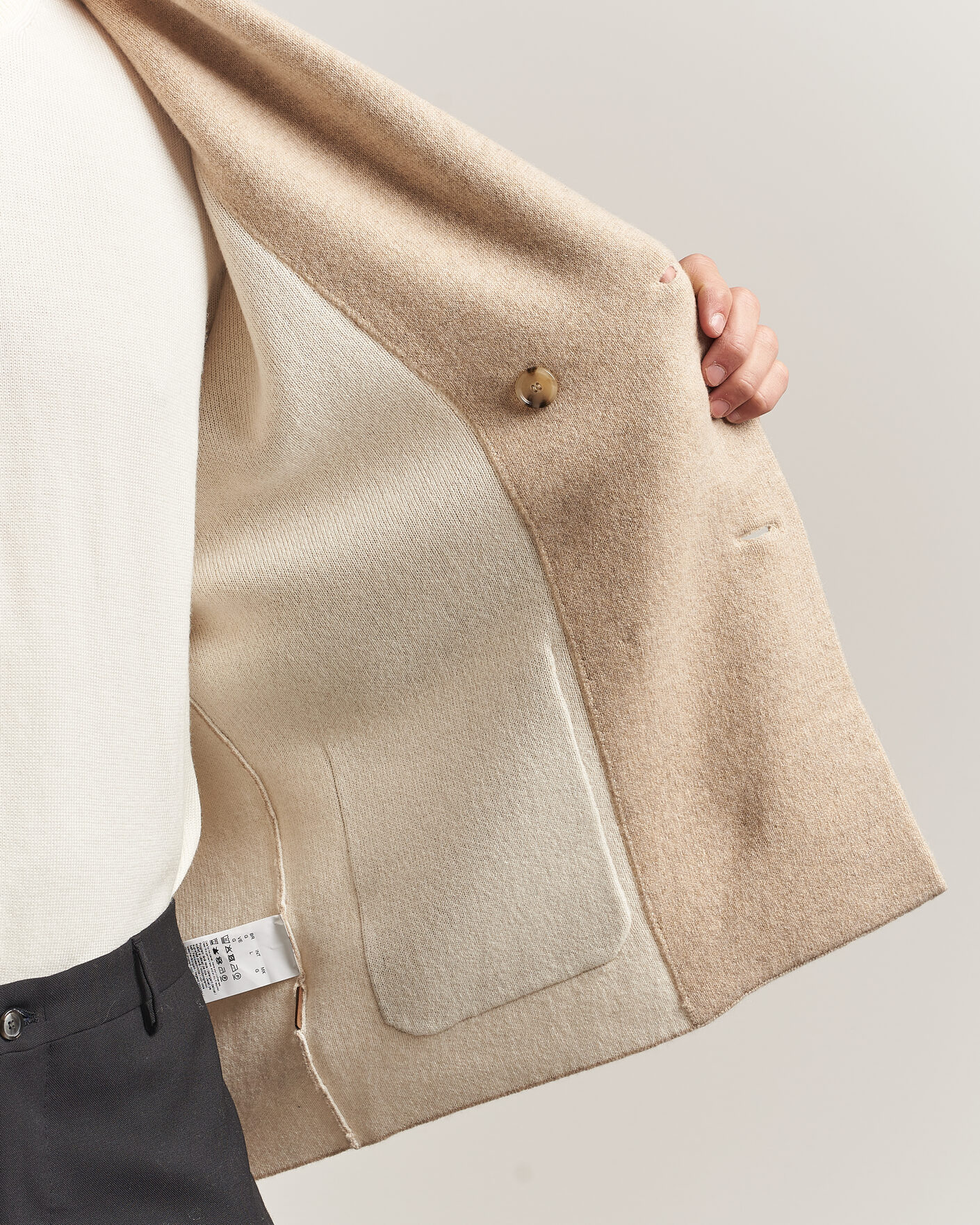 Heren | Truien | BOSS CAMEL | Fenturo Wool Knitted Cardigan Light Beige