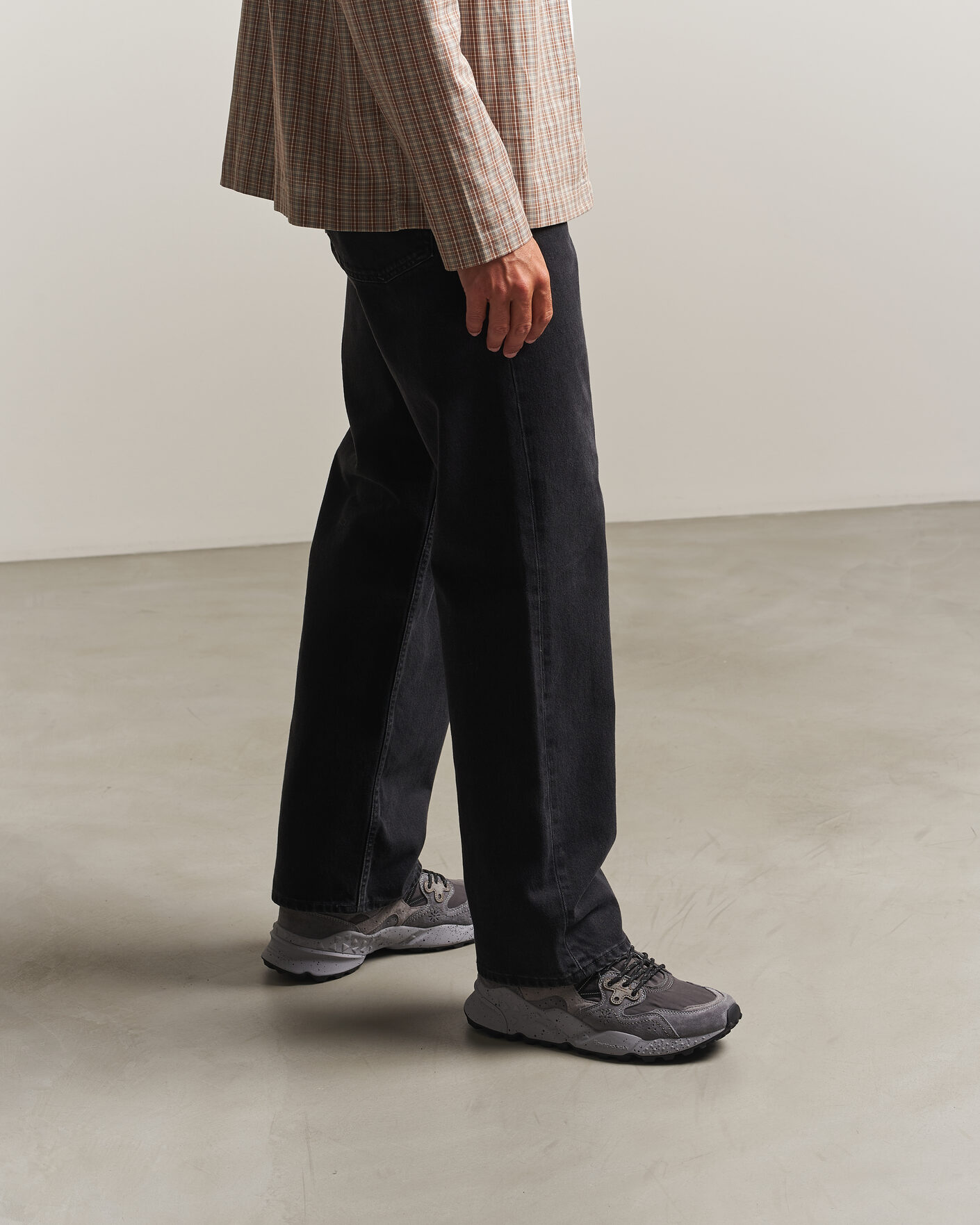 Heren | Sneakers | Flower Mountain | Yamano 3 Mid Suede/Sherling Sneaker Grey