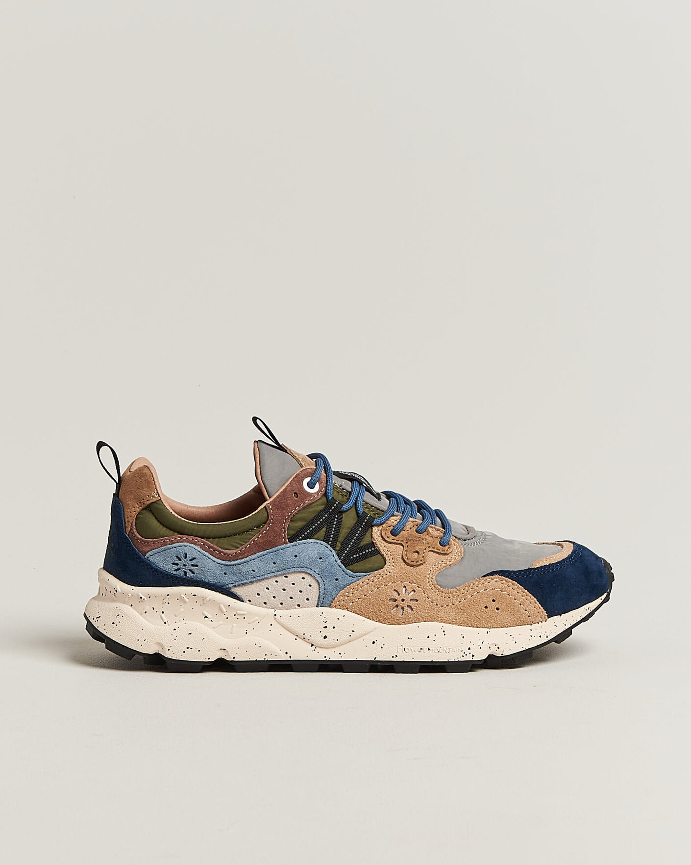 Heren | Sneakers | Flower Mountain | Yamano 3 Suede/Nylon Sneaker Navy/Light Brown