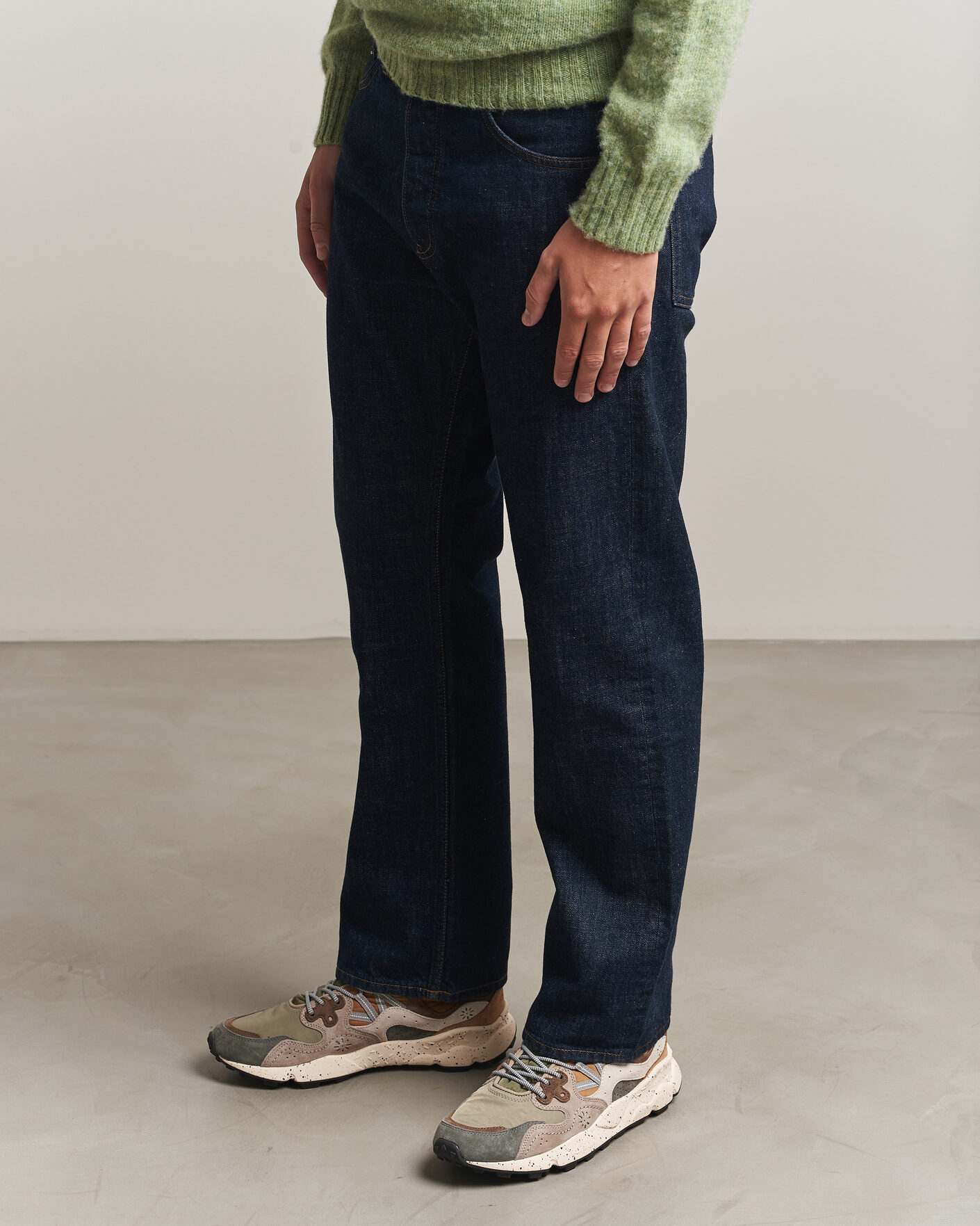 Heren | Sneakers | Flower Mountain | Yamano 3 Suede/Nylon Sneaker Grey/Onion