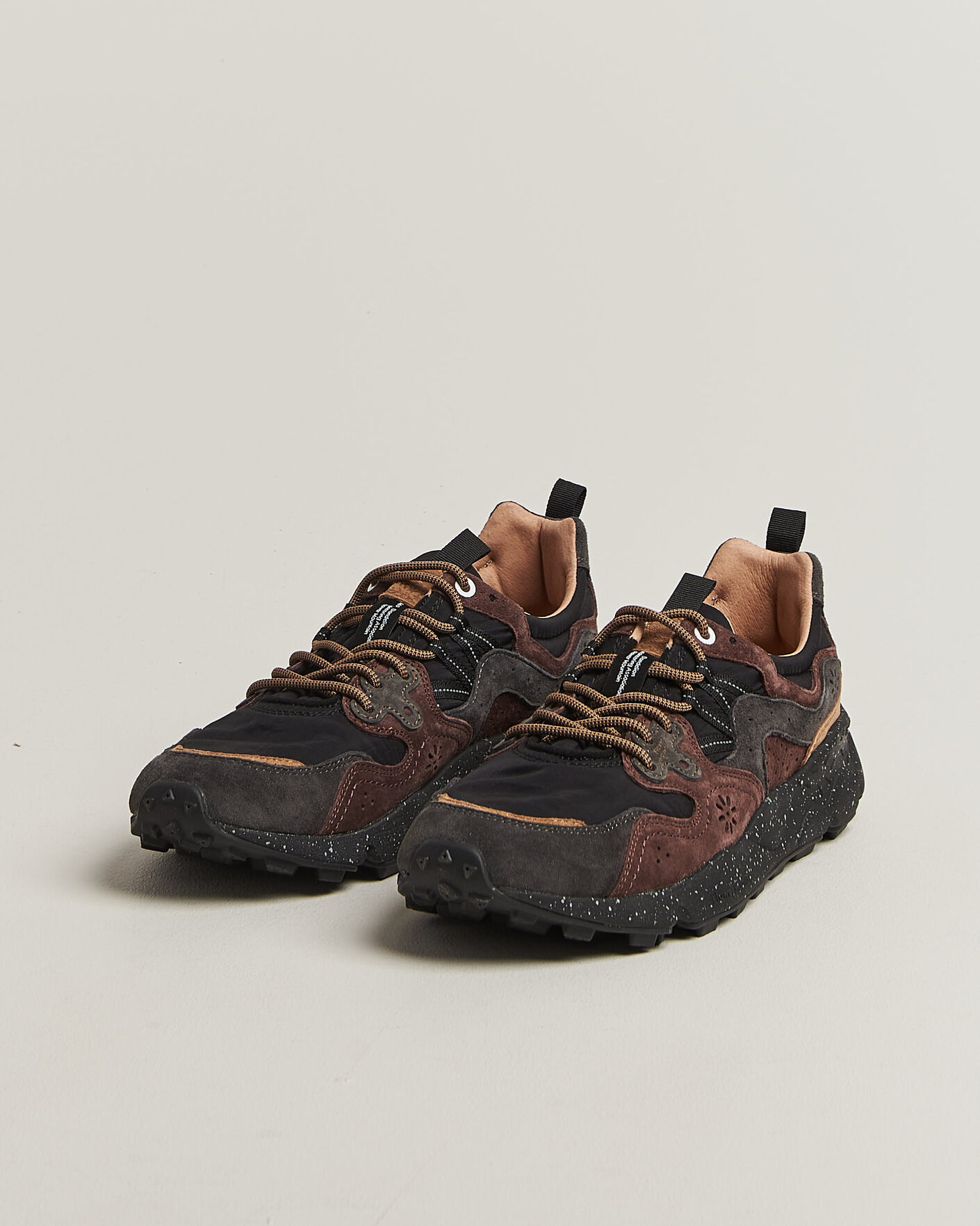 Heren | Sneakers | Flower Mountain | Yamano 3 Suede/Nylon Sneaker Black/Brown