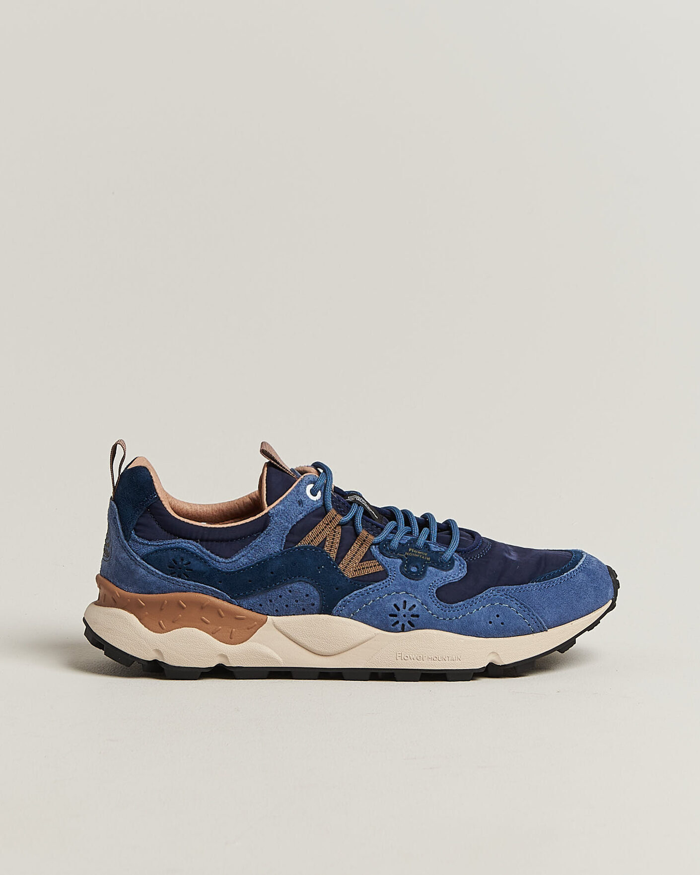 Heren | Sneakers | Flower Mountain | Yamano 3 Suede/Nylon Sneaker Navy/Blue
