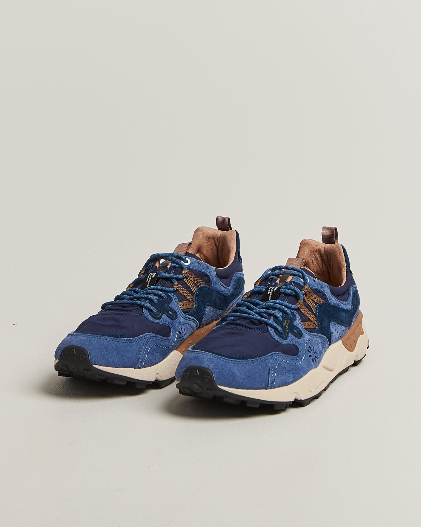 Heren | Sneakers | Flower Mountain | Yamano 3 Suede/Nylon Sneaker Navy/Blue