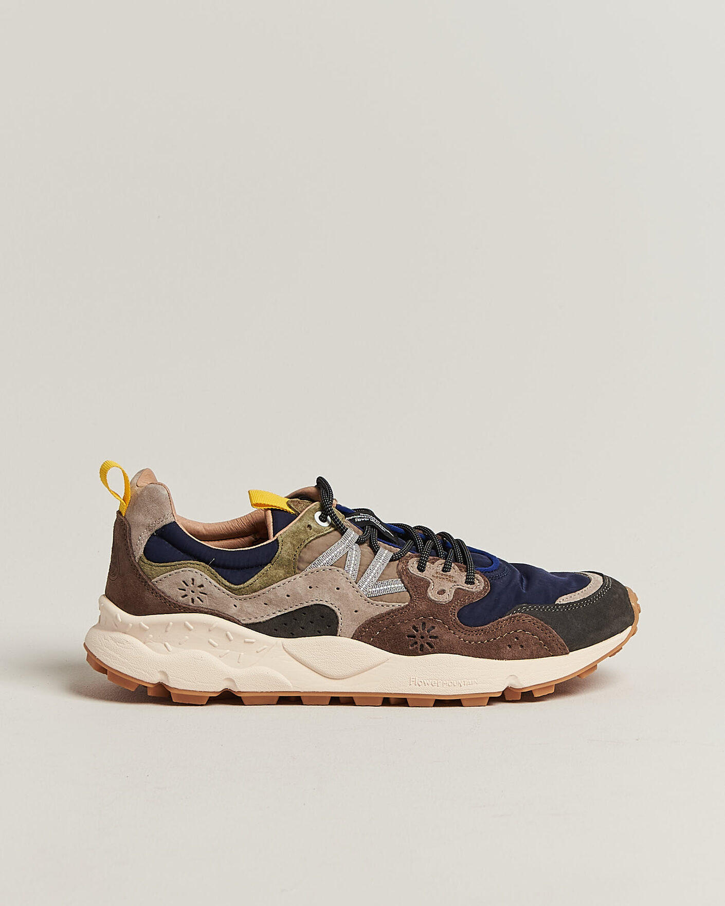 Heren | Sneakers | Flower Mountain | Yamano 3 Suede/Nylon Sneaker Dark Grey/Brown