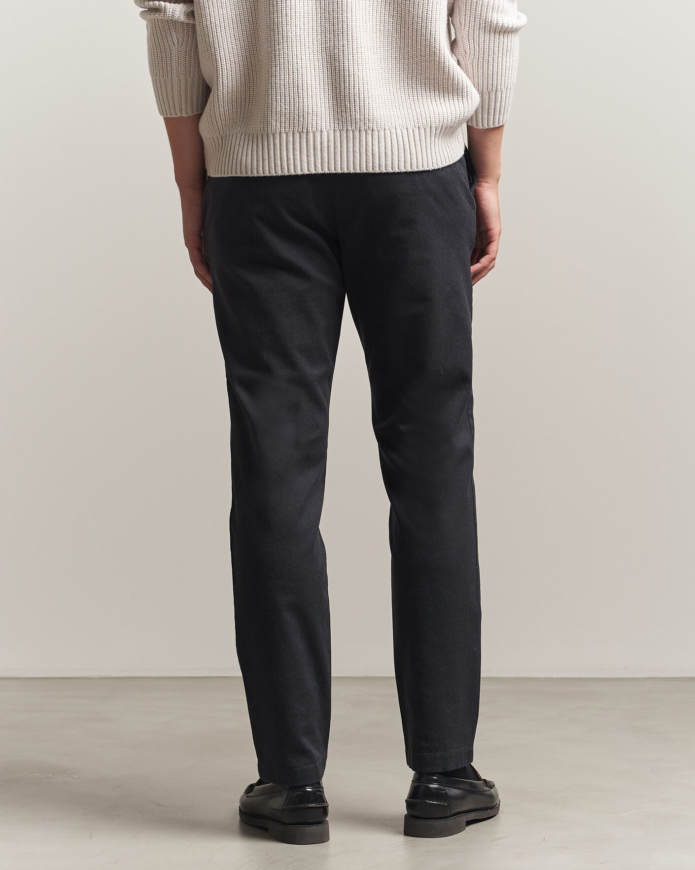 Heren | Broeken | J.Lindeberg | Chase Stretch Flannel Trousers Dark Grey