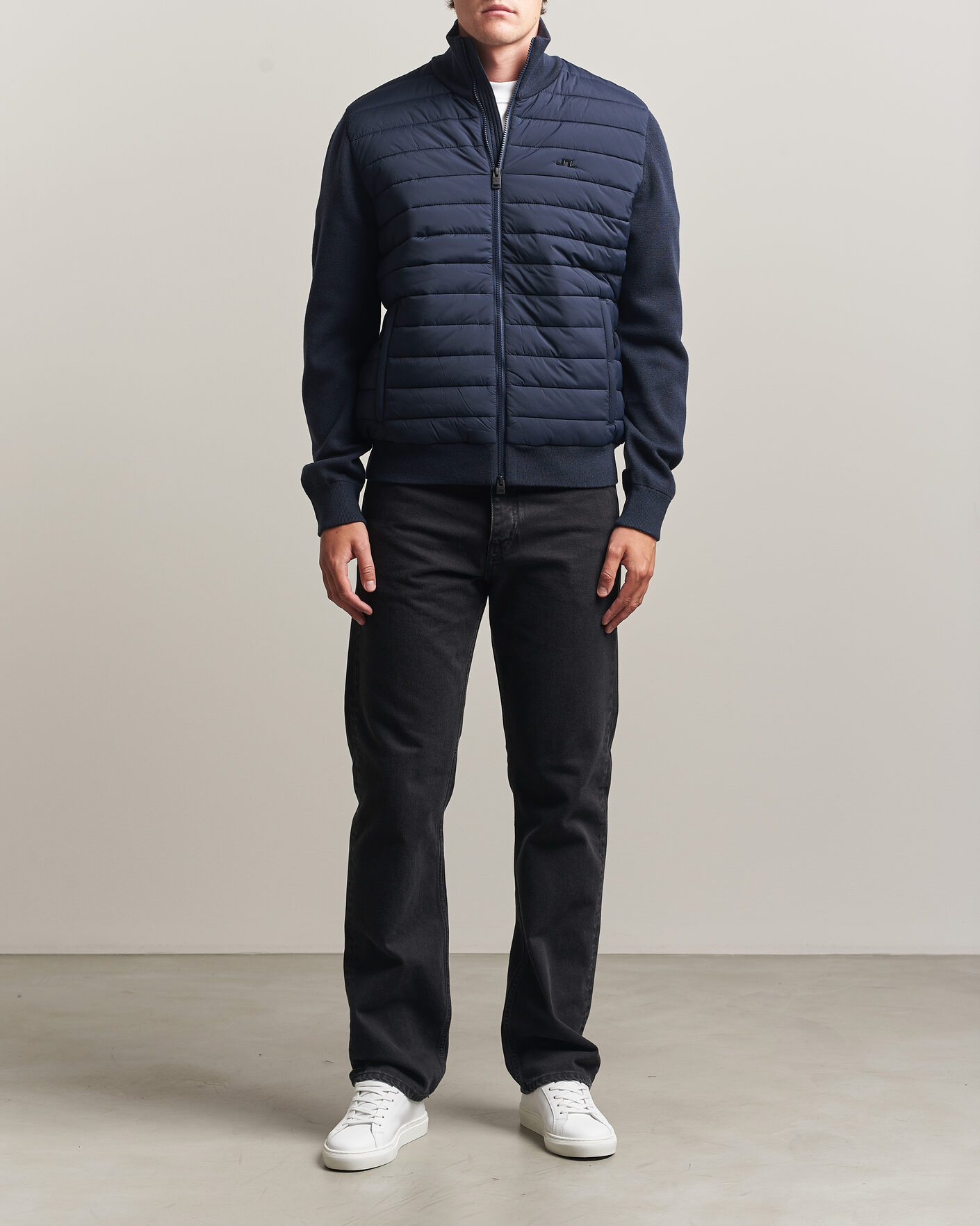 Heren | Jassen | J.Lindeberg | Boen Hybrid Jacket JL Navy