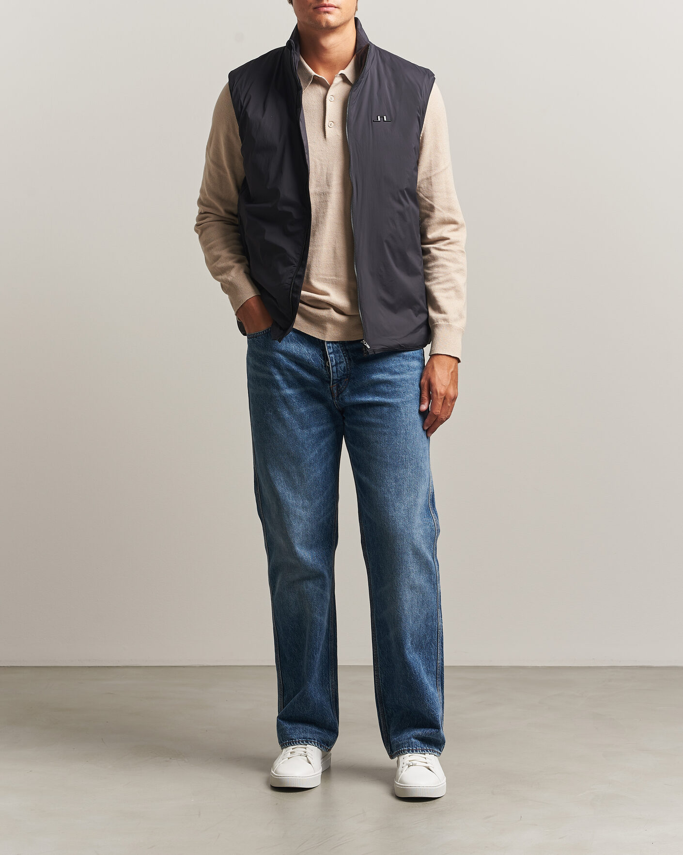 Heren | Gilets | J.Lindeberg | Clinton Padded Vest Black