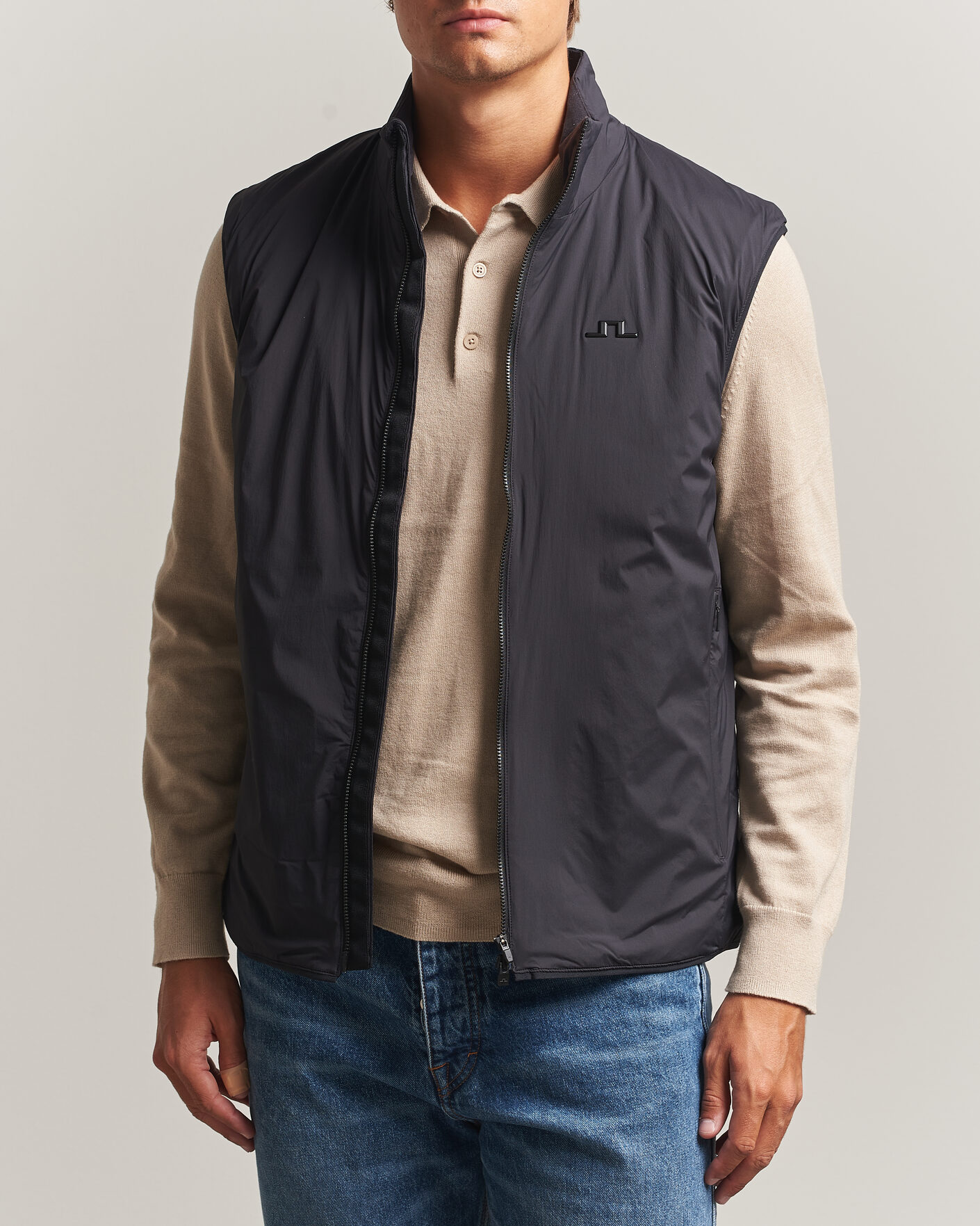 Heren | Gilets | J.Lindeberg | Clinton Padded Vest Black