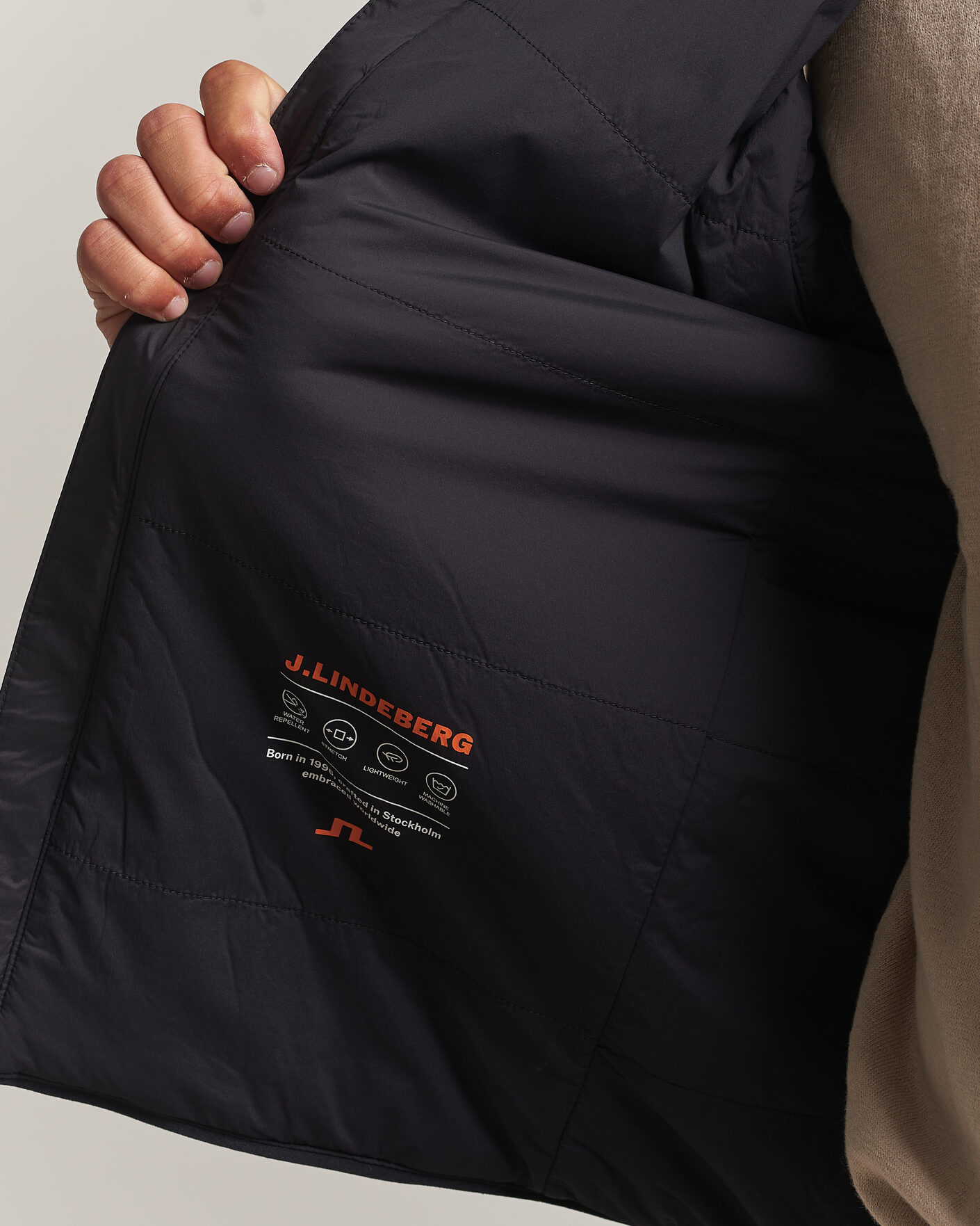 Heren | Gilets | J.Lindeberg | Clinton Padded Vest Black