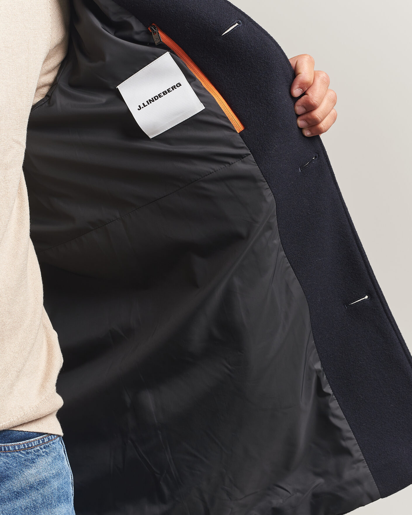 Heren | Jassen | J.Lindeberg | Lexon Wool Coat JL Navy