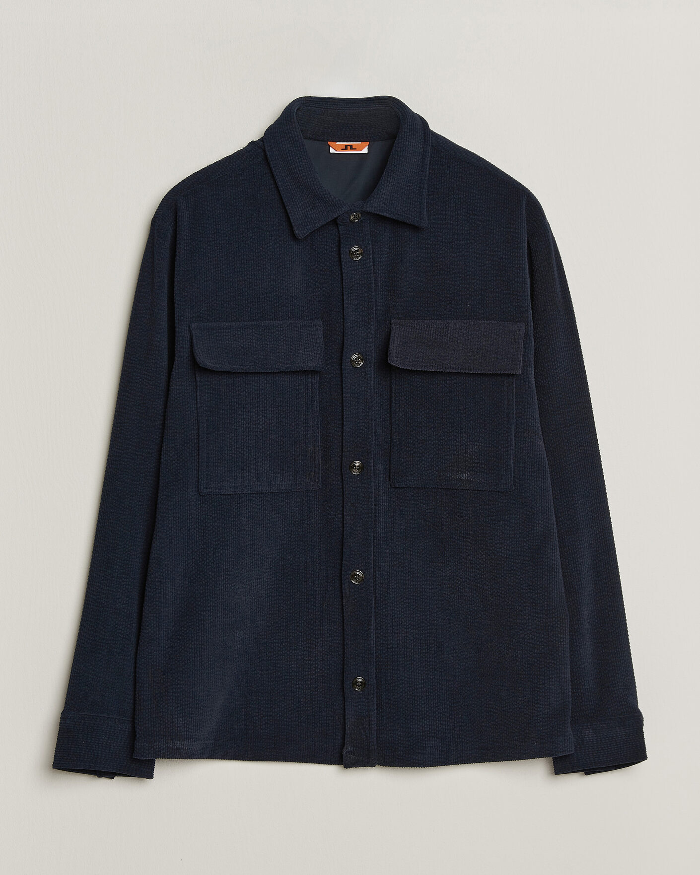 Heren | Overhemden | J.Lindeberg | Finnigan Drape Cord Overshirt JL Navy