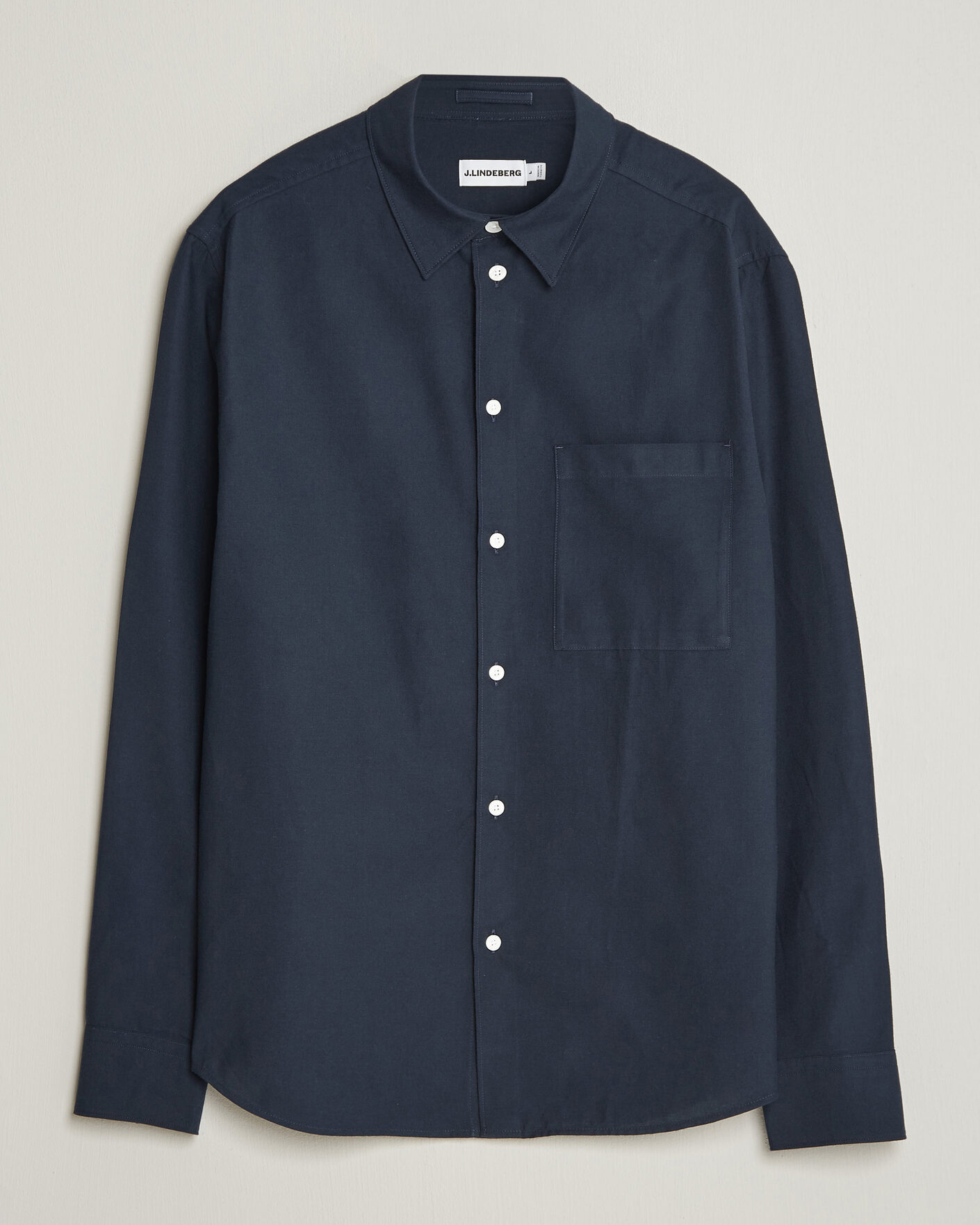 Heren | Overhemden | J.Lindeberg | Marlon Flannel Shirt JL Navy
