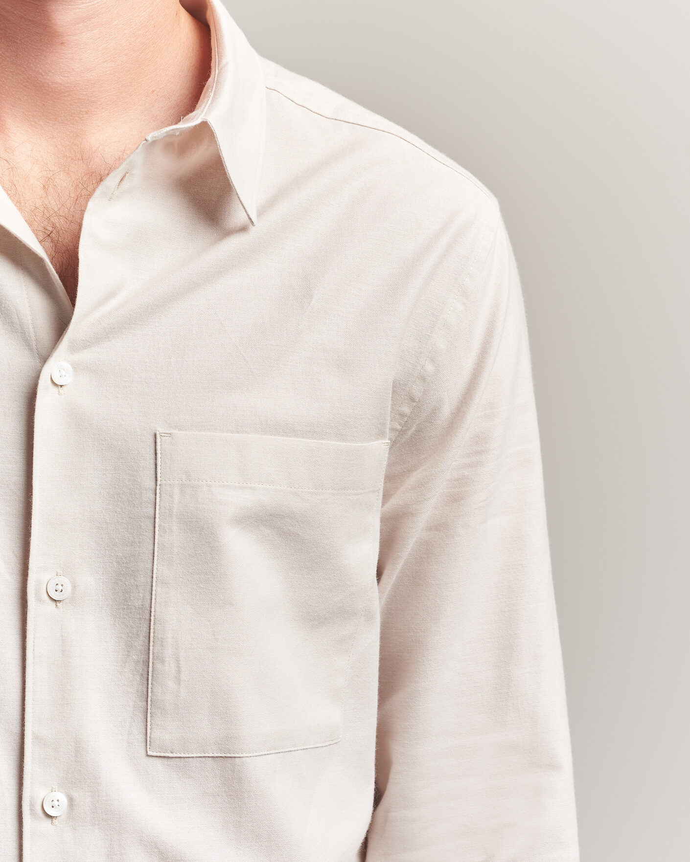 Heren | Overhemden | J.Lindeberg | Marlon Flannel Shirt Moonbeam