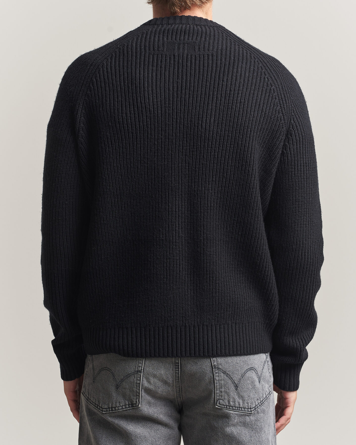Heren | Truien | J.Lindeberg | Hallow Wool Blend Knitted Sweater Black