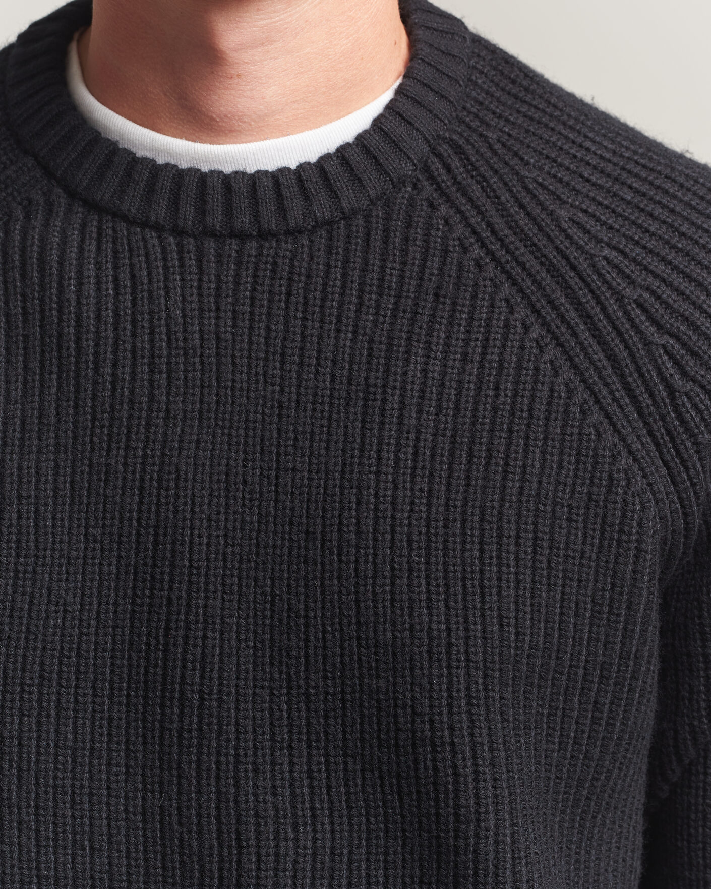 Heren | Truien | J.Lindeberg | Hallow Wool Blend Knitted Sweater Black