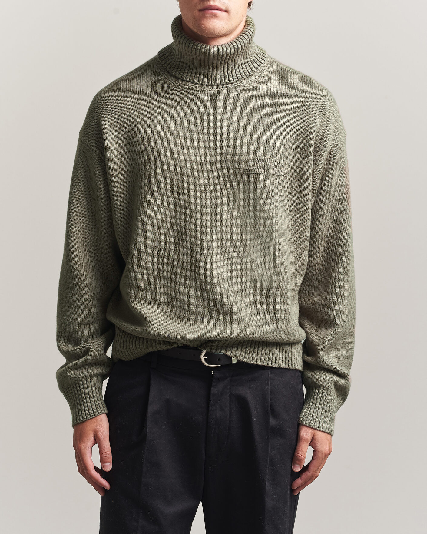 Heren | Truien | J.Lindeberg | Eddy Wool/Cotton Knitted Turtleneck Brindle