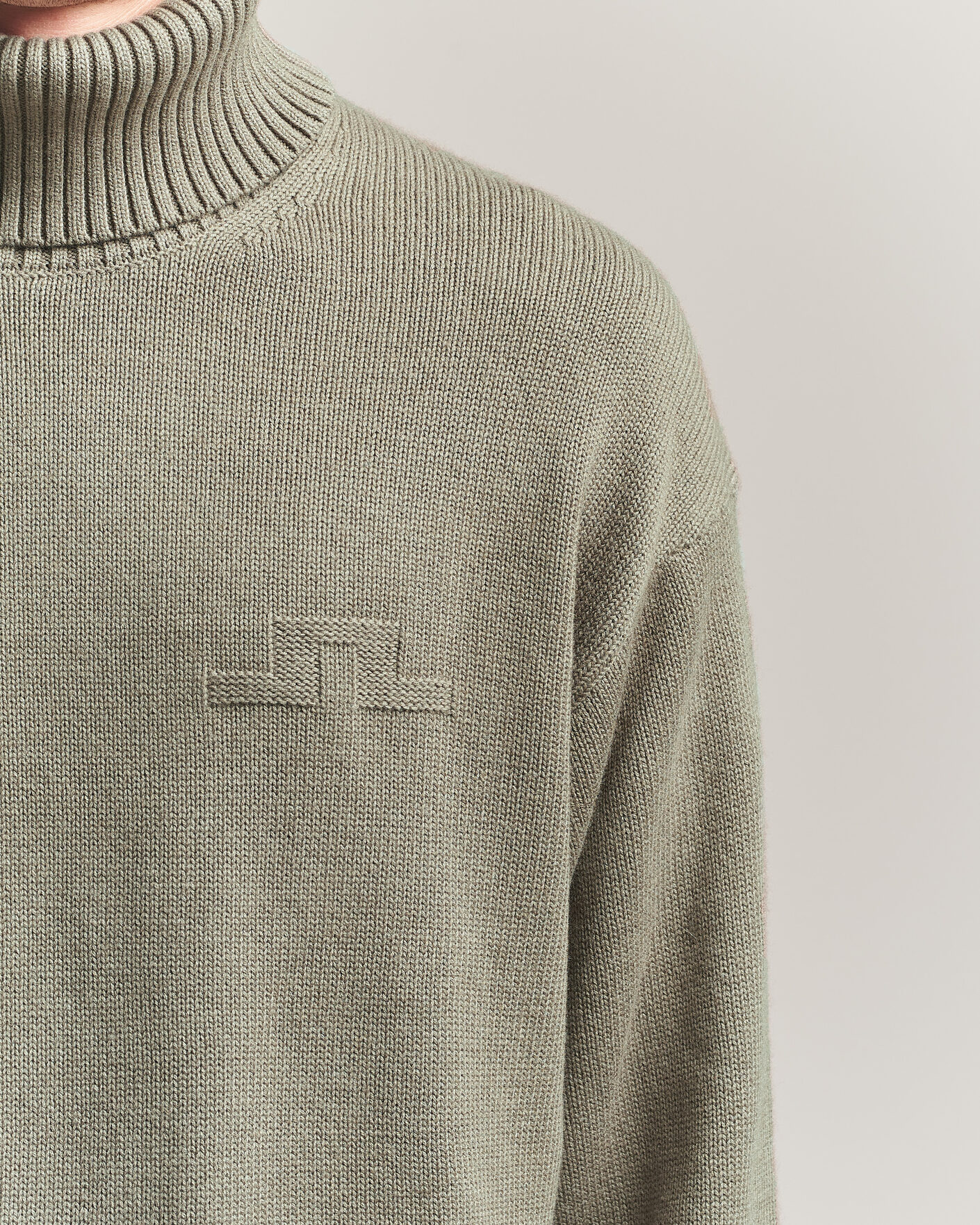 Heren | Truien | J.Lindeberg | Eddy Wool/Cotton Knitted Turtleneck Brindle