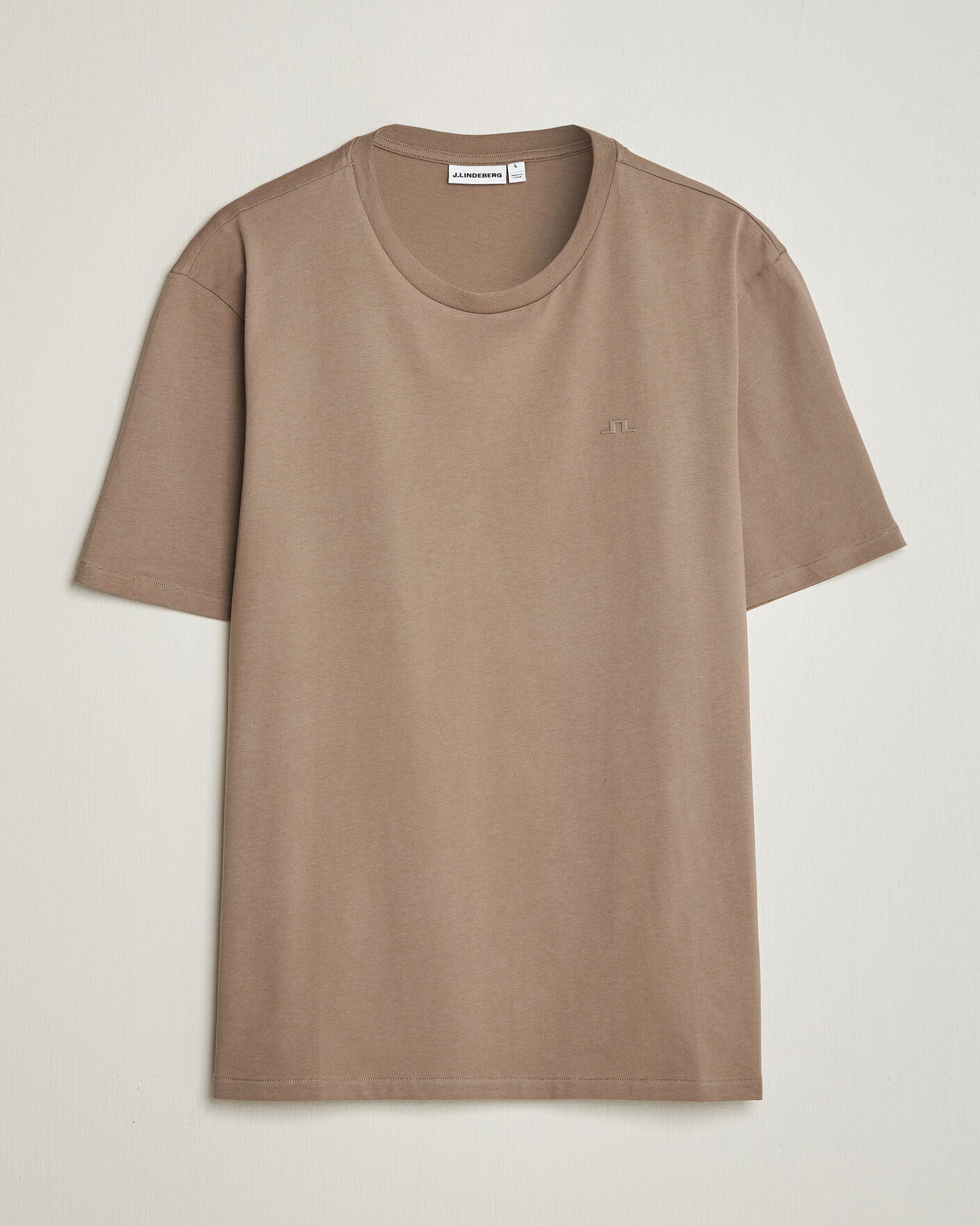 Heren | T-shirts | J.Lindeberg | Alpha Crew Neck T-Shirt Brindle