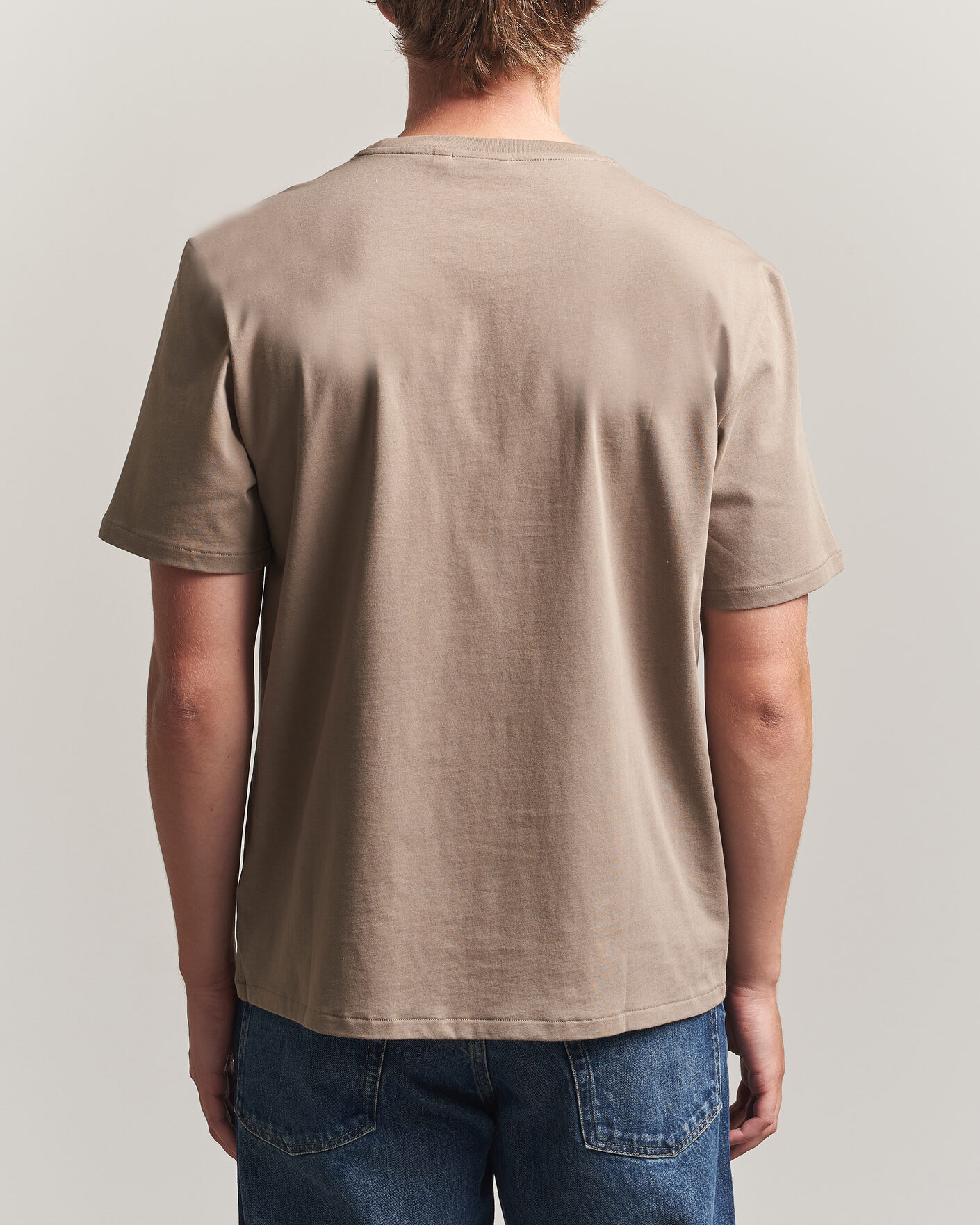 Heren | T-shirts | J.Lindeberg | Alpha Crew Neck T-Shirt Brindle