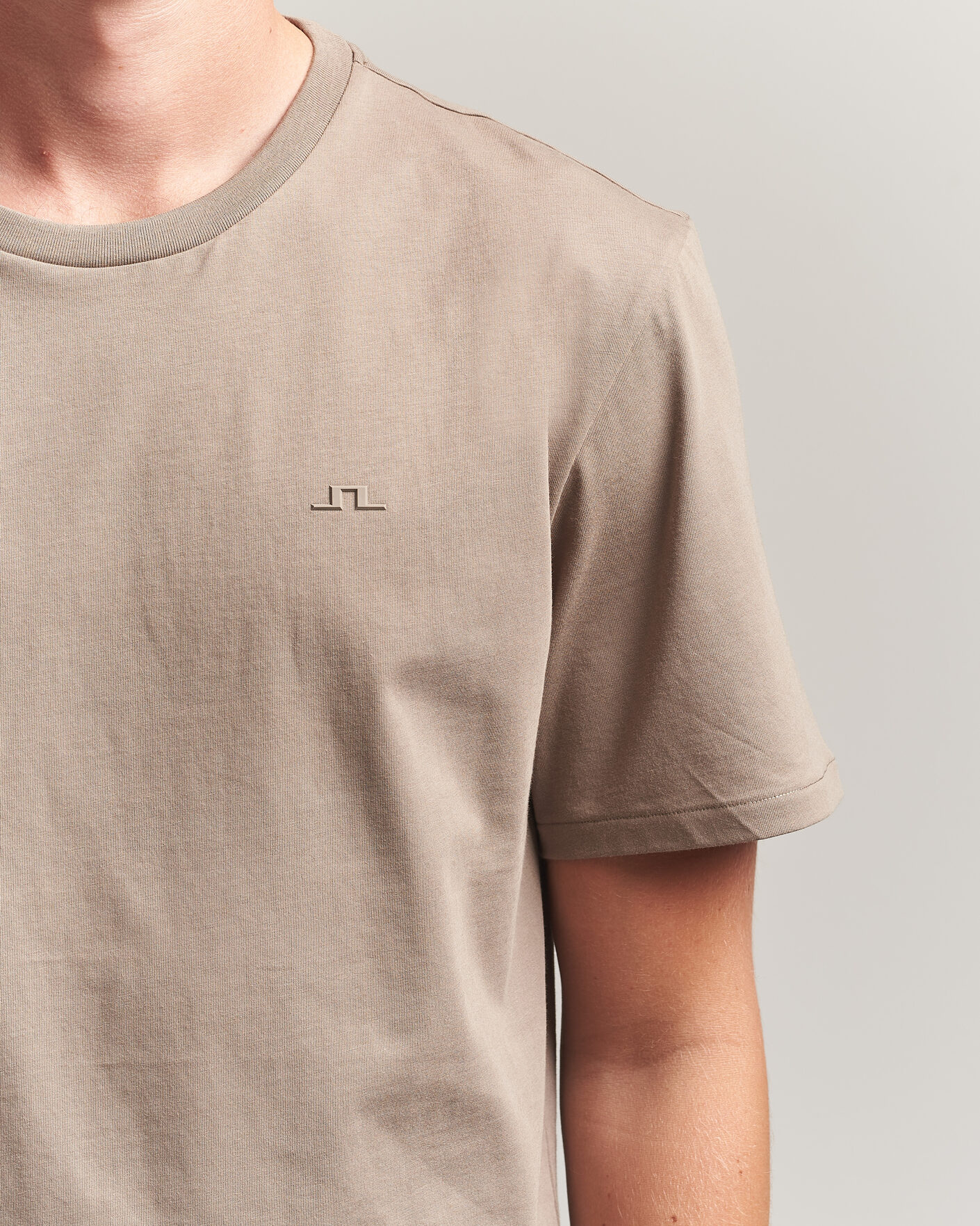 Heren | T-shirts | J.Lindeberg | Alpha Crew Neck T-Shirt Brindle