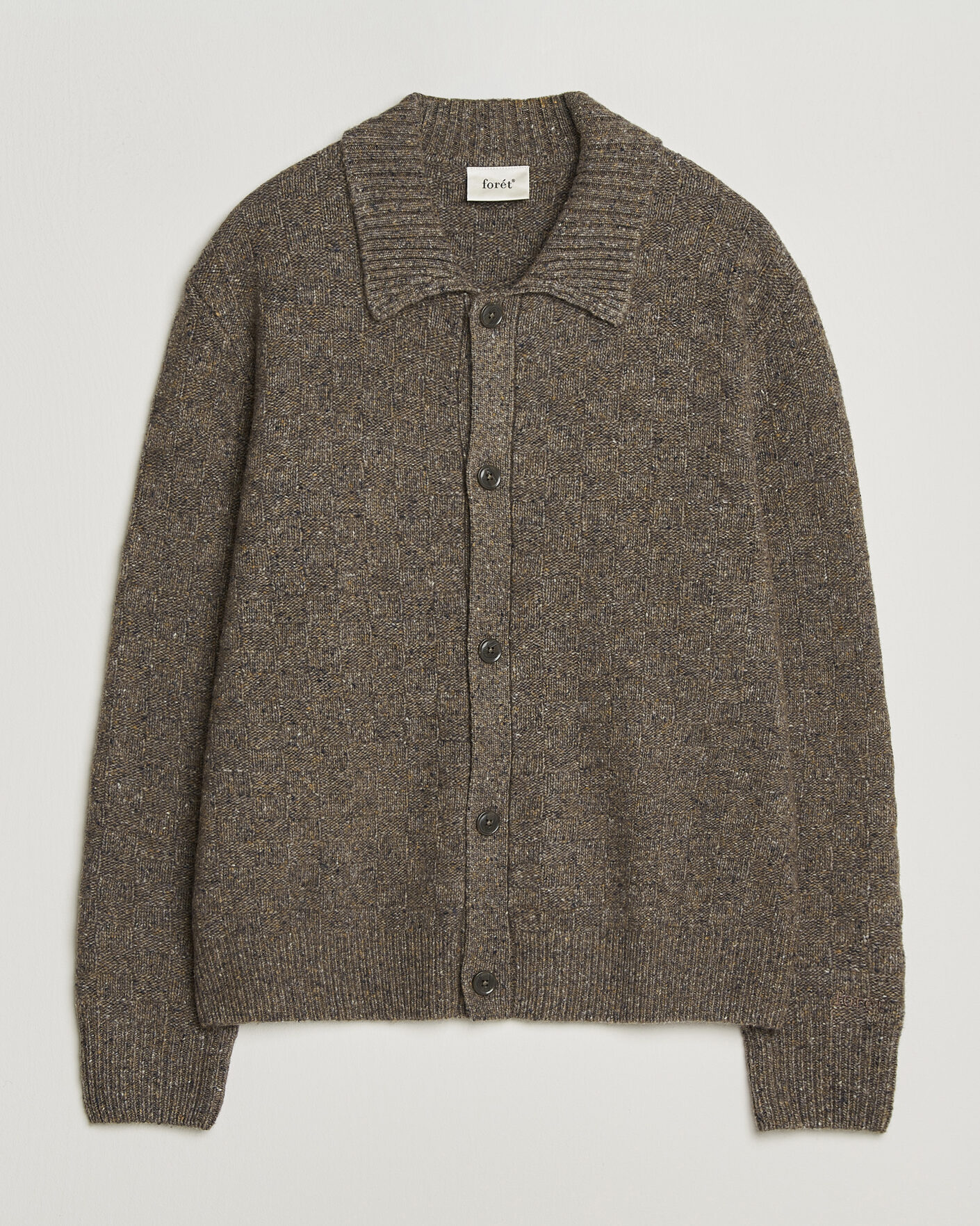 Heren | Truien | Forét | Area Wool Cardigan Jacket Taupe