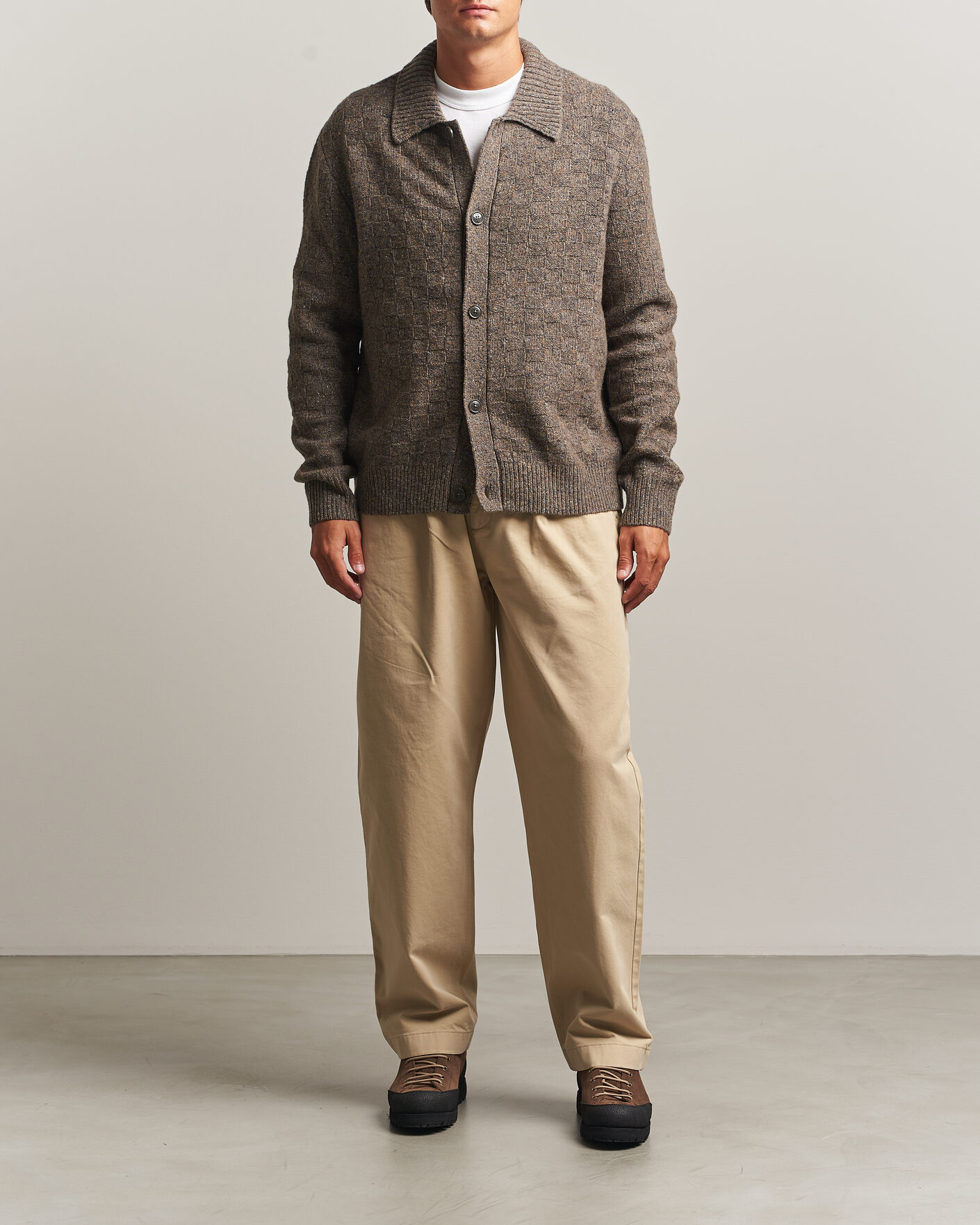 Heren | Truien | Forét | Area Wool Cardigan Jacket Taupe