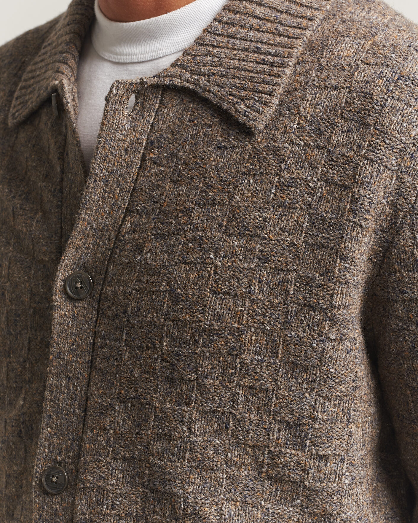 Heren | Truien | Forét | Area Wool Cardigan Jacket Taupe