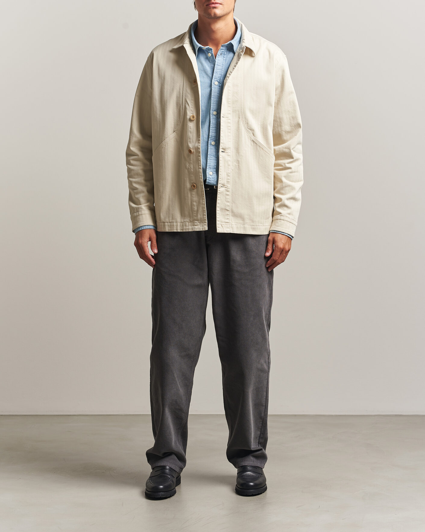 Heren | Broeken | Forét | Clay Corduroy Pants Grey