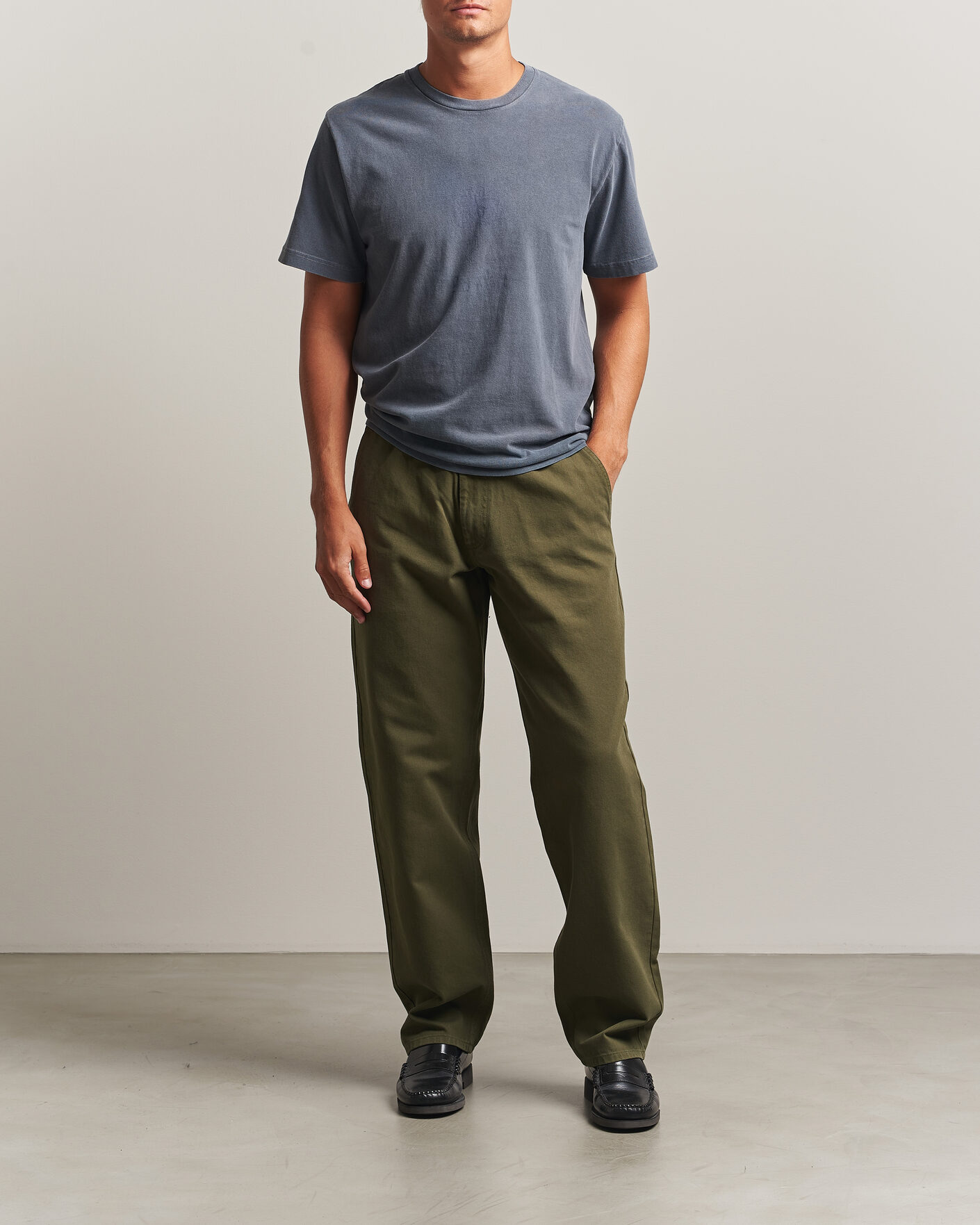 Heren | Broeken | Forét | Clay Twill Pants Army