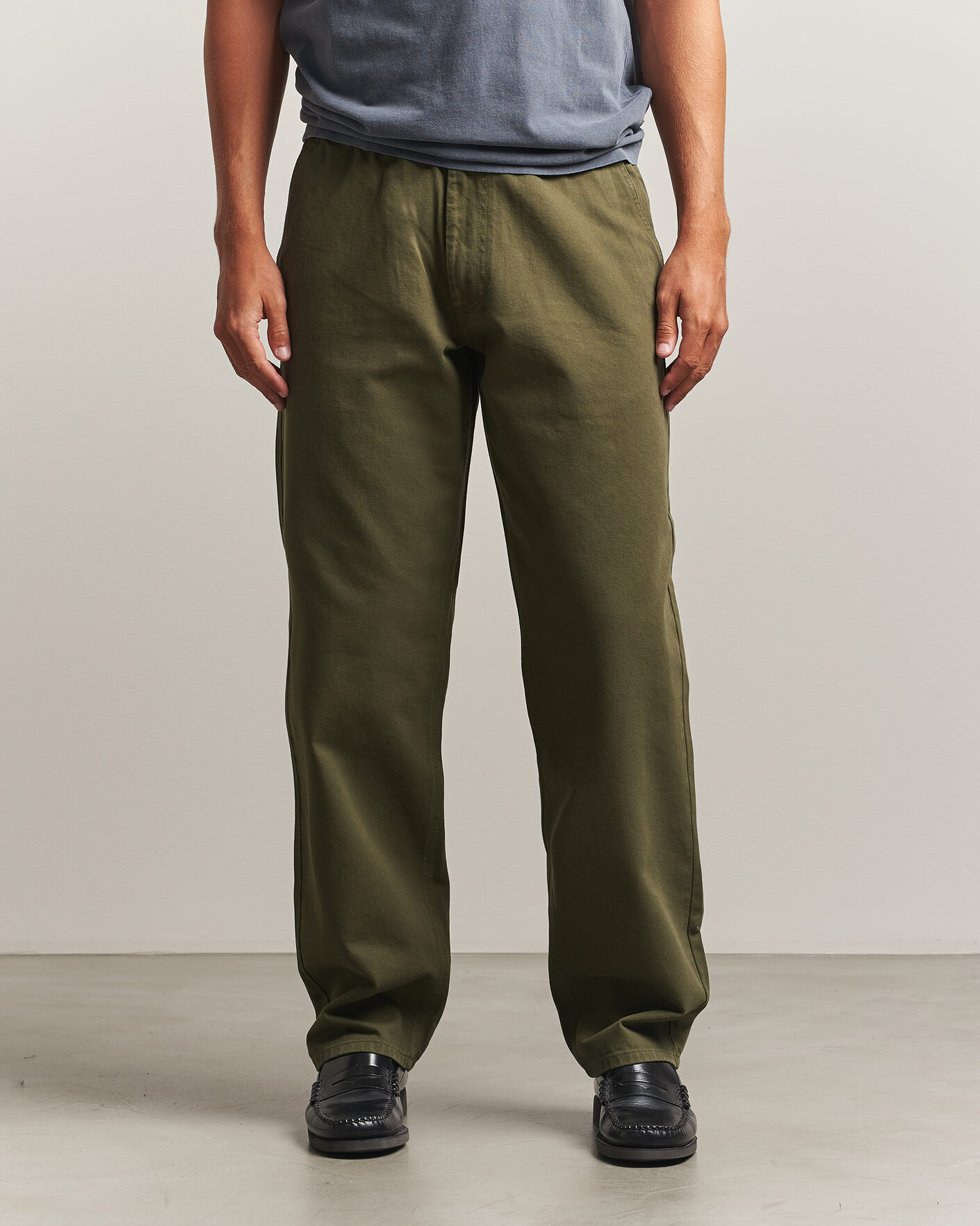 Heren | Broeken | Forét | Clay Twill Pants Army